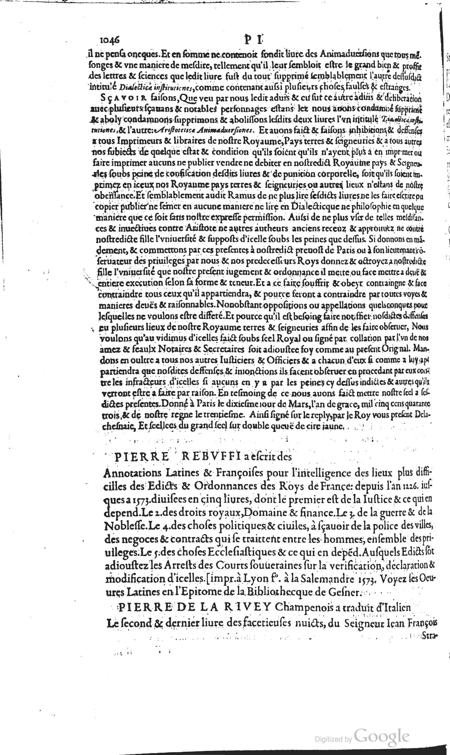 1585 - Barthélemy Honorat - Bibliothèques françaises - BSB Munich