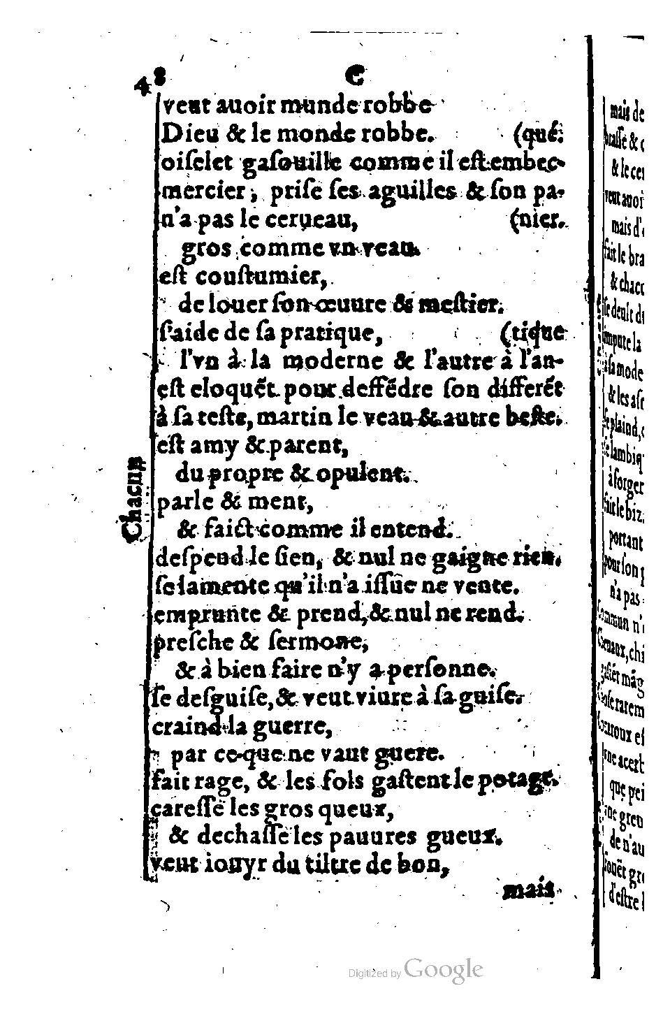 1582 - Nicolas Bonfons - Trésor des sentences dorées - BM Lyon