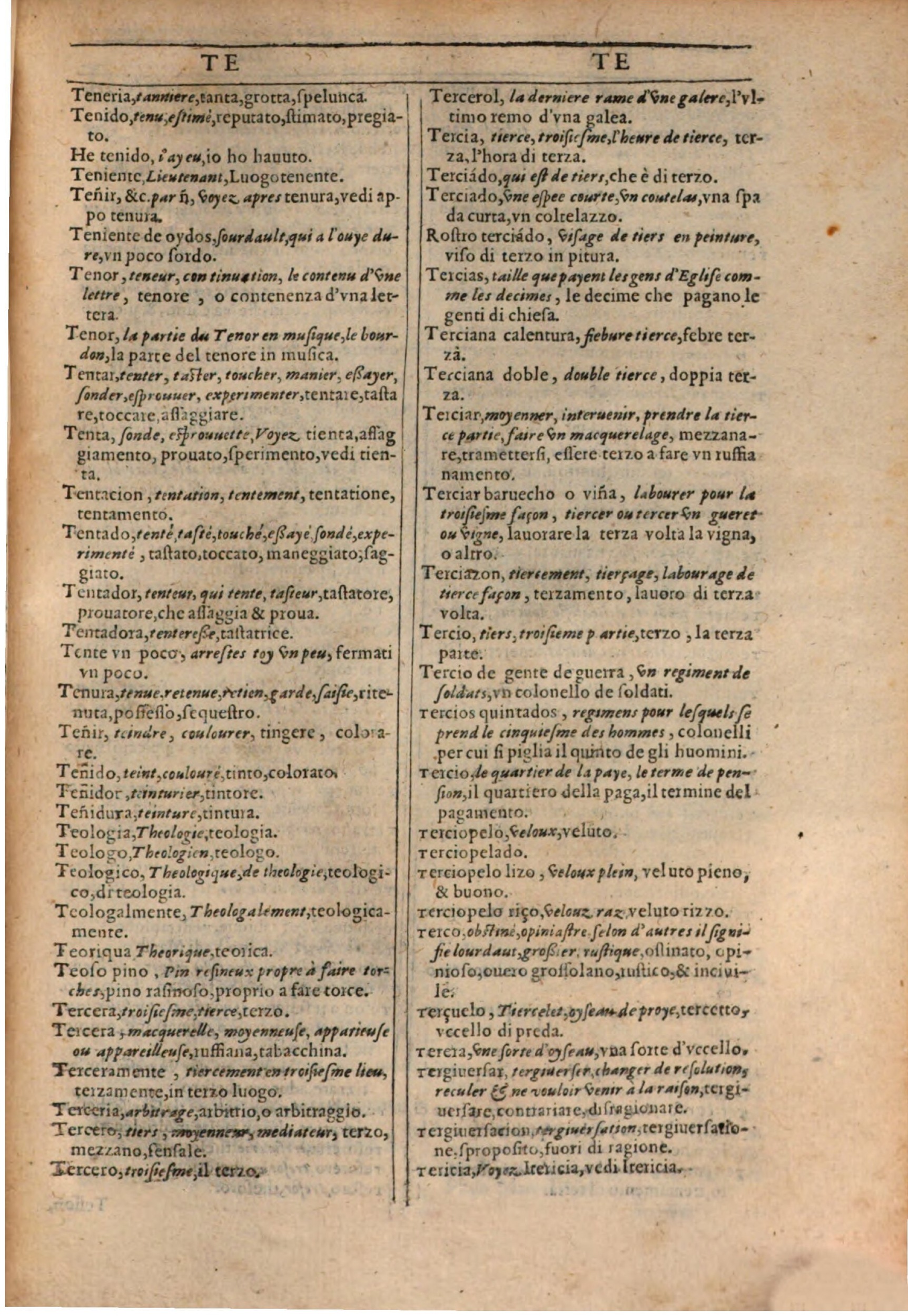 1609 - Philippe Albert et Alexandre Pernet - Trésor des trois langues française, italienne et espagnole (Première partie) - BSB Munich 1609 - Philippe Albert et Alexandre Pernet - Trésor des trois langues française, italienne et espagnole (Première partie) - BSB Munich