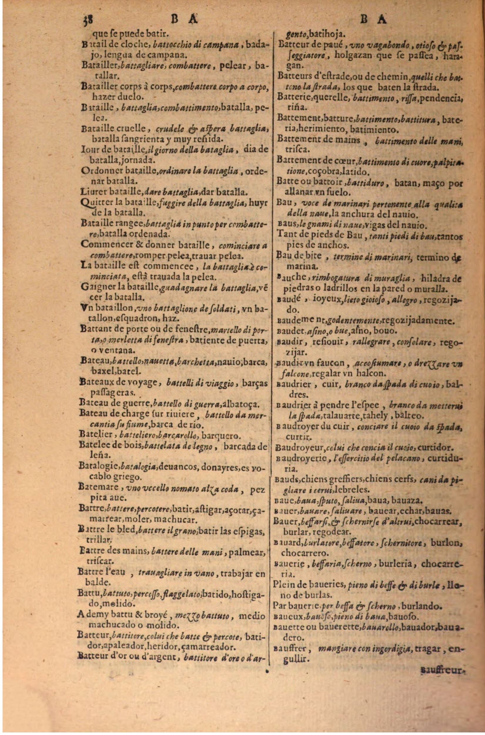 1616 - Pierre de la Rovière - Trésor des trois langues (Seconde partie) - BSB Munich