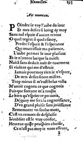 1623 - Jacques Cailloüé - Trésor ou recueil des chansons amoureuses - British Library