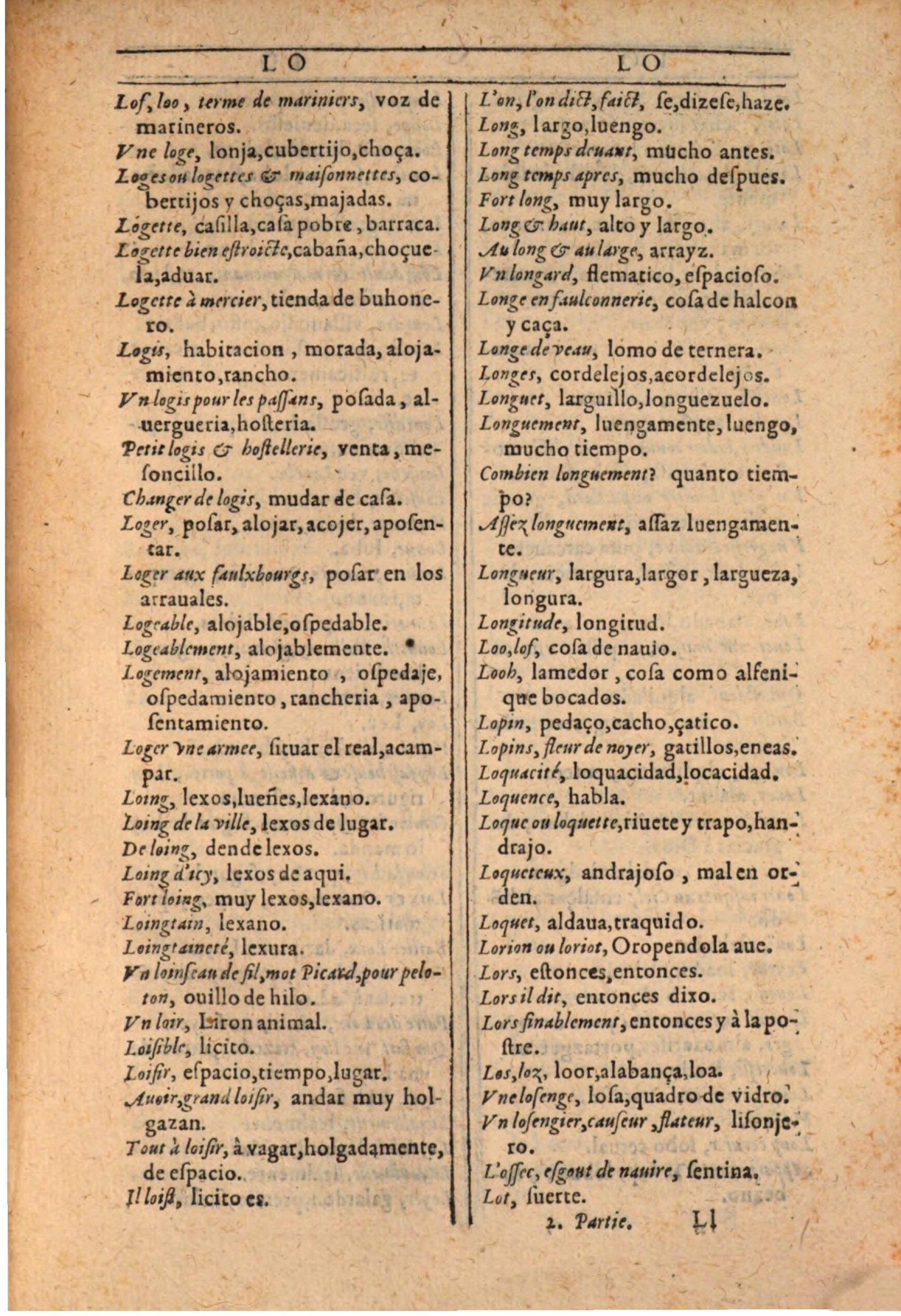 1607 - Marc Orry - Trésor des deux langues espagnole et française (Seconde partie) - BSB Munich