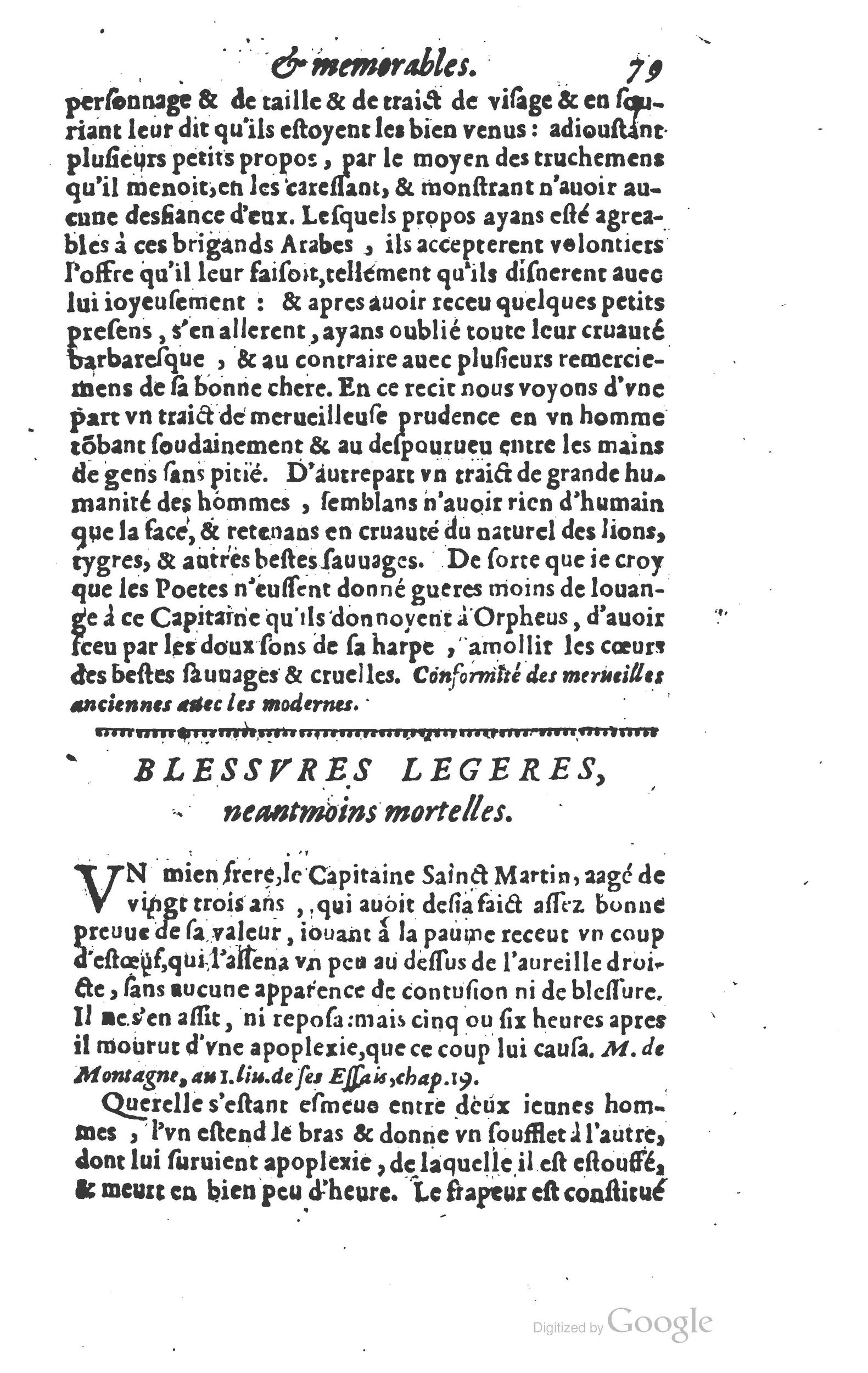 1610 - Paul Marceau - Trésor d’histoires admirables et mémorables - Princeton