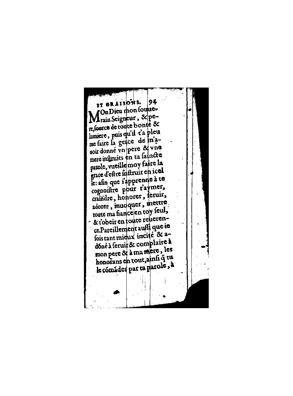 1596 - Guillaume Auvray - Trésor des prières, oraisons et instructions chrétiennes - BnF