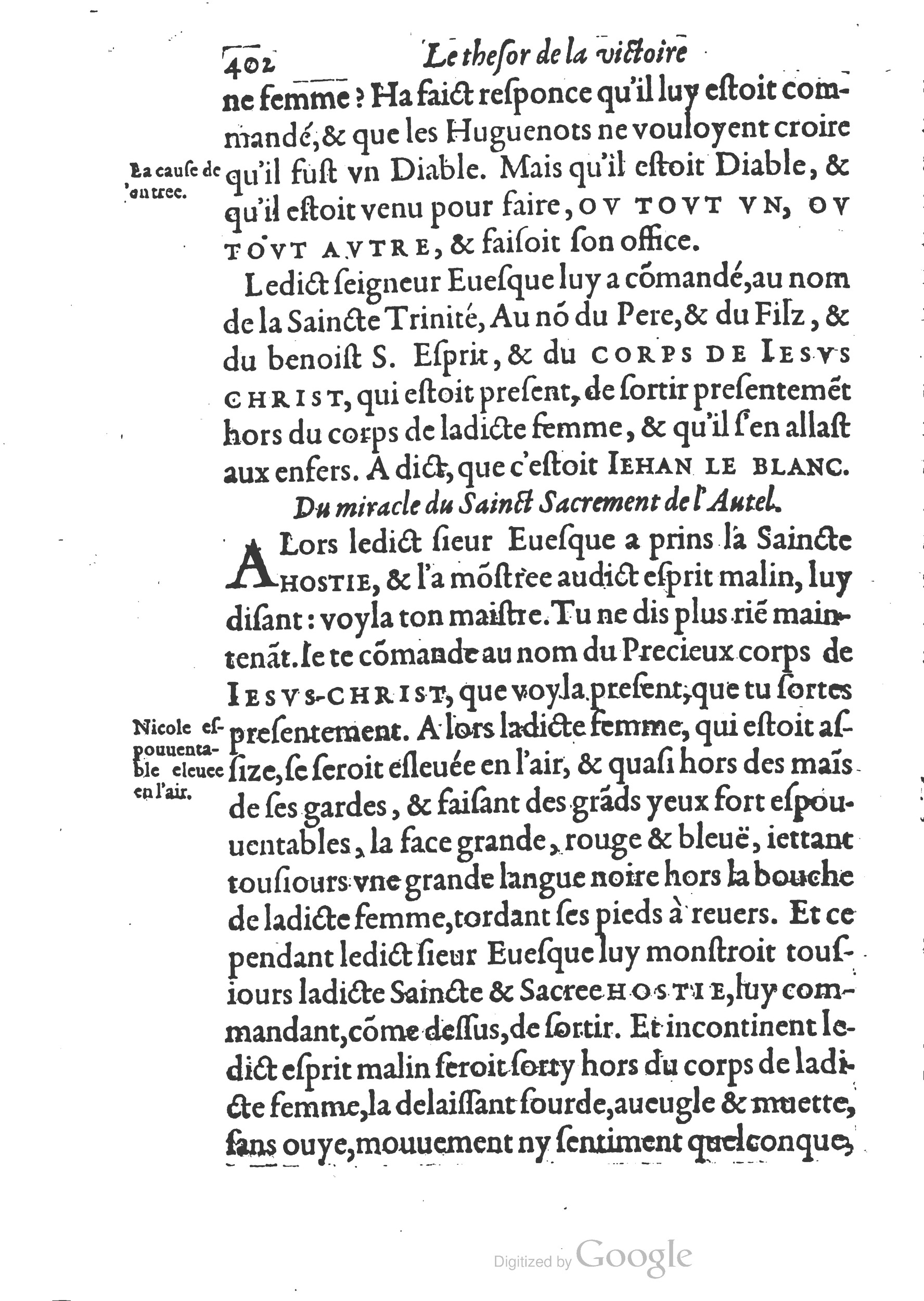 1578 - Nicolas Chesneau - Trésor et entière histoire de la triomphante victoire du corps de Dieu sur l’esprit malin - British Library 1578 - Nicolas Chesneau - Trésor et entière histoire de la triomphante victoire du corps de Dieu sur l’esprit malin - British Library