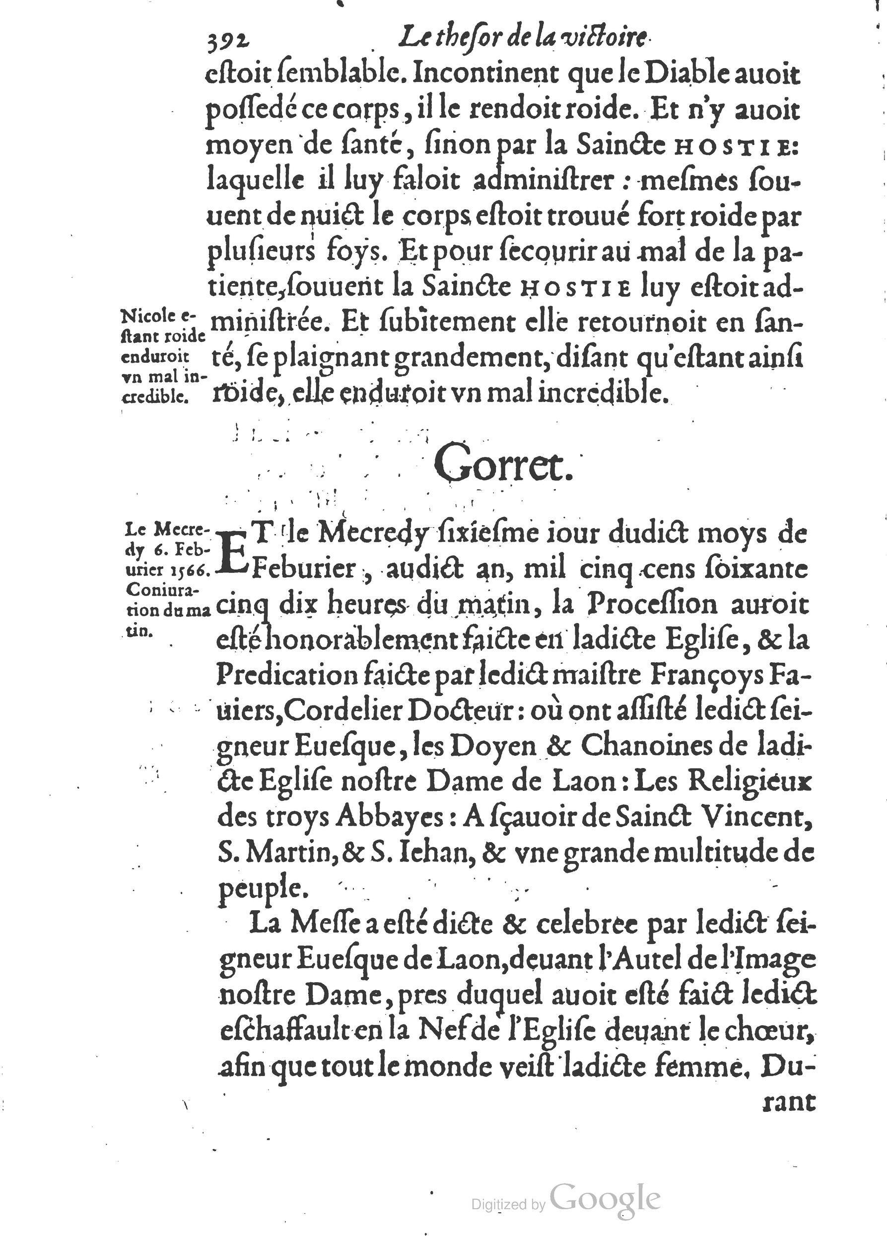 1578 - Nicolas Chesneau - Trésor et entière histoire de la triomphante victoire du corps de Dieu sur l’esprit malin - British Library 1578 - Nicolas Chesneau - Trésor et entière histoire de la triomphante victoire du corps de Dieu sur l’esprit malin - British Library