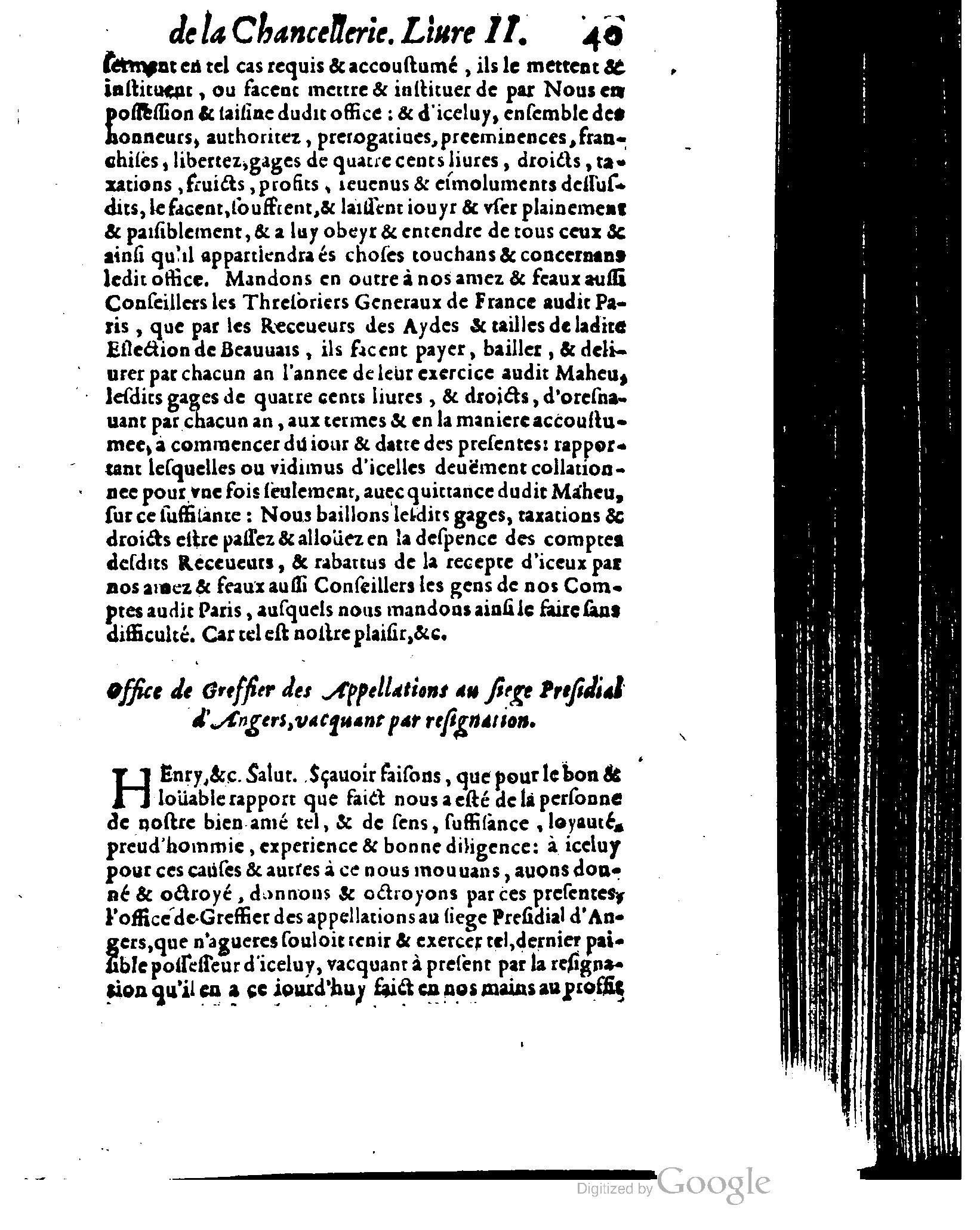1614 - Jean Richer - Trésor du nouveau style et protocole de la chancellerie de France - BSB Munich