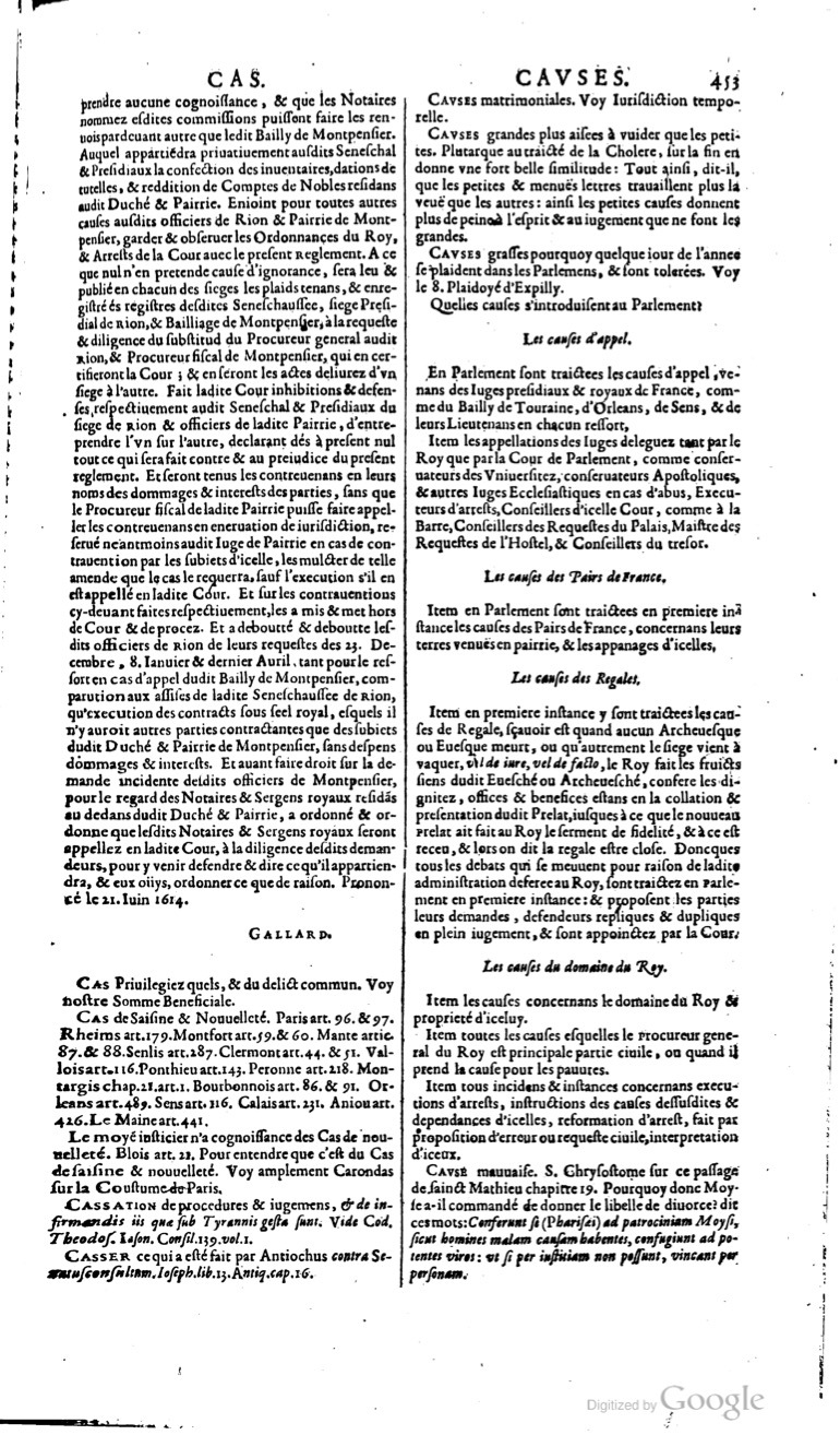 1629 - Veuve Nicolas Buon - Trésor du droit français (29620 T. 1) - BM Lyon