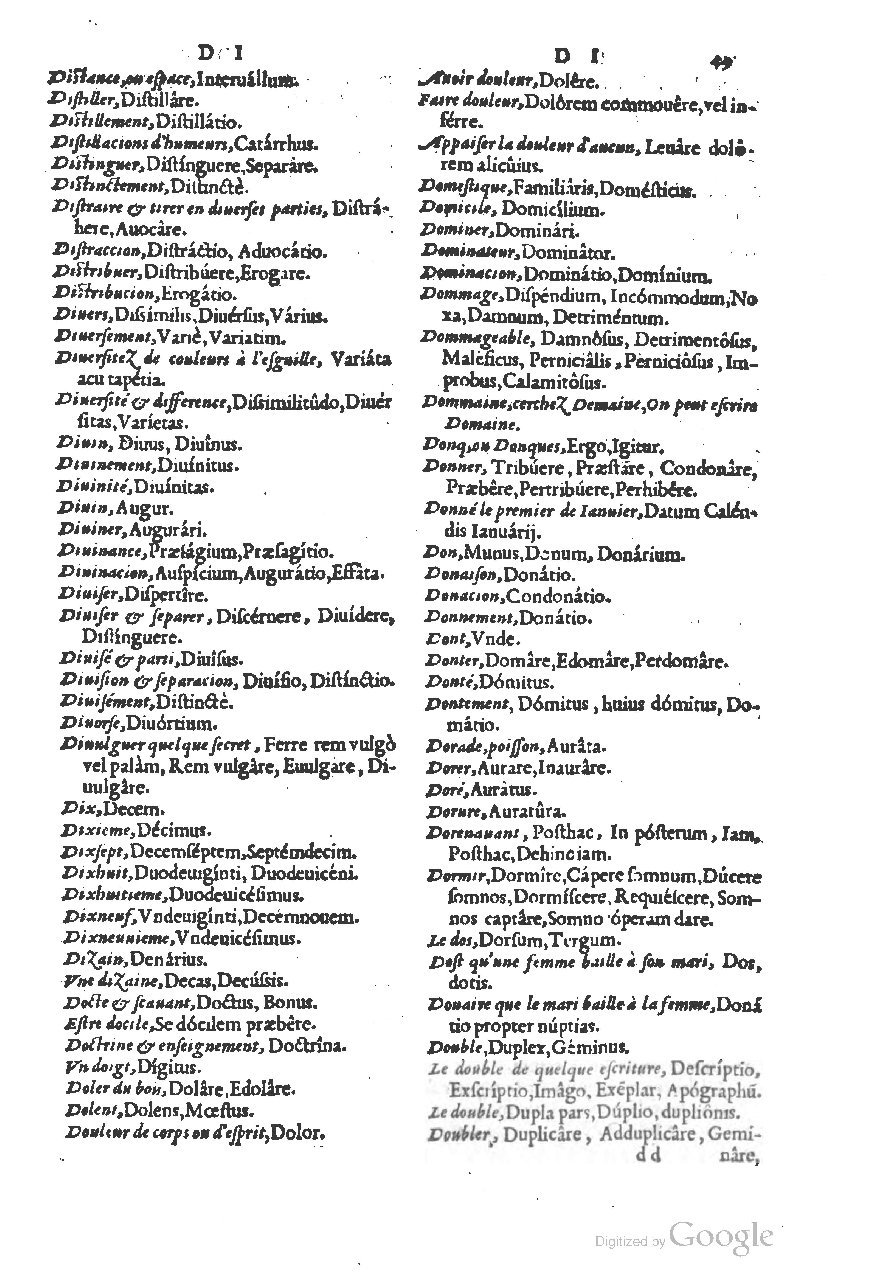 1558 - Guillaume Rouillé - Trésor des mots et traits français - BSB Munich