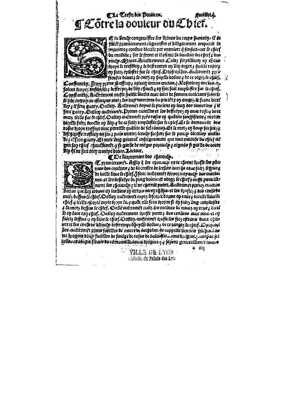 1567 - Olivier Arnoullet - Trésor des pauvres - BM Lyon
