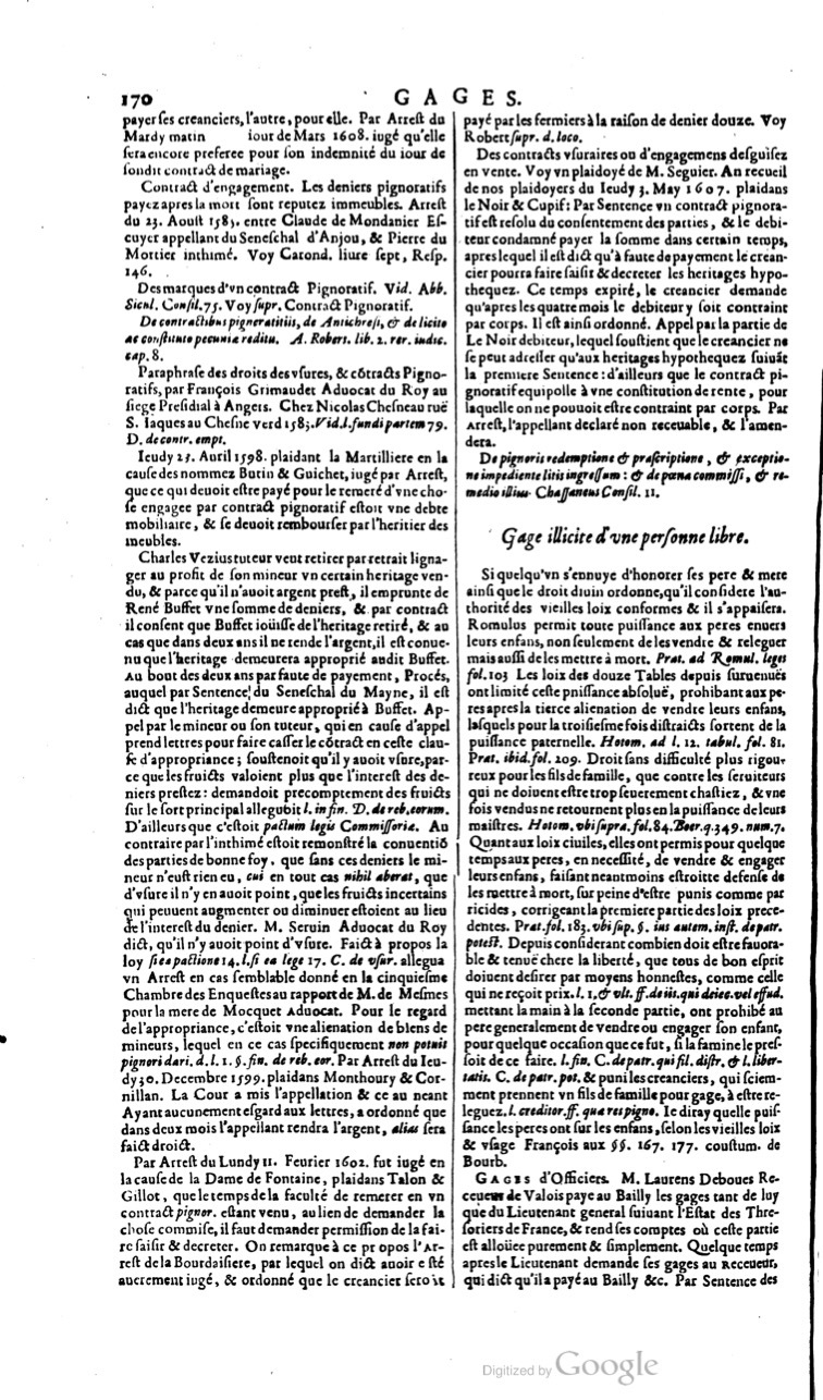 1629 - Veuve Nicolas Buon - Trésor du droit français (21754 T. 2) - BM Lyon