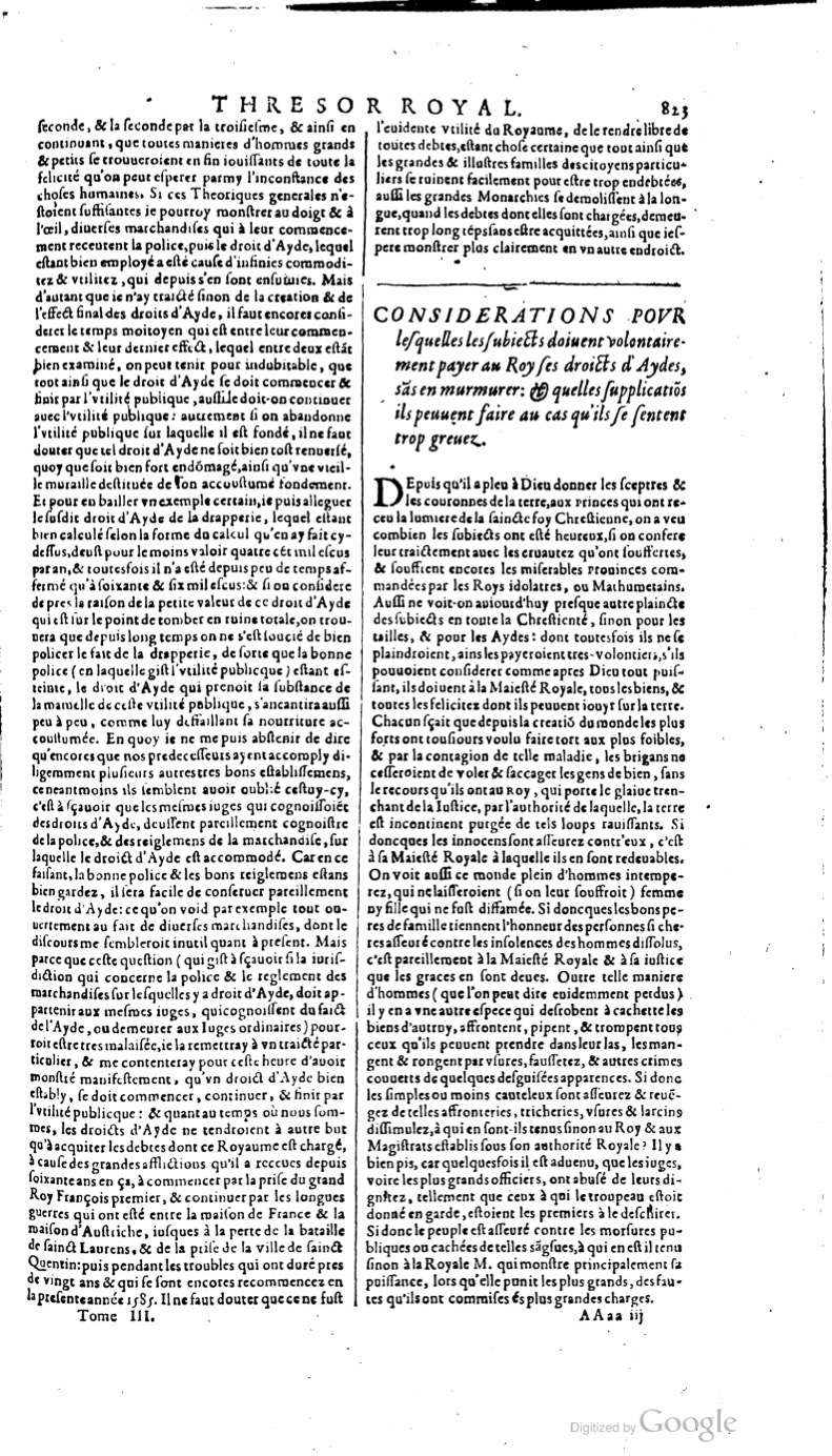 1629 - Veuve Nicolas Buon - Trésor du droit français (21754 T. 3) - BM Lyon