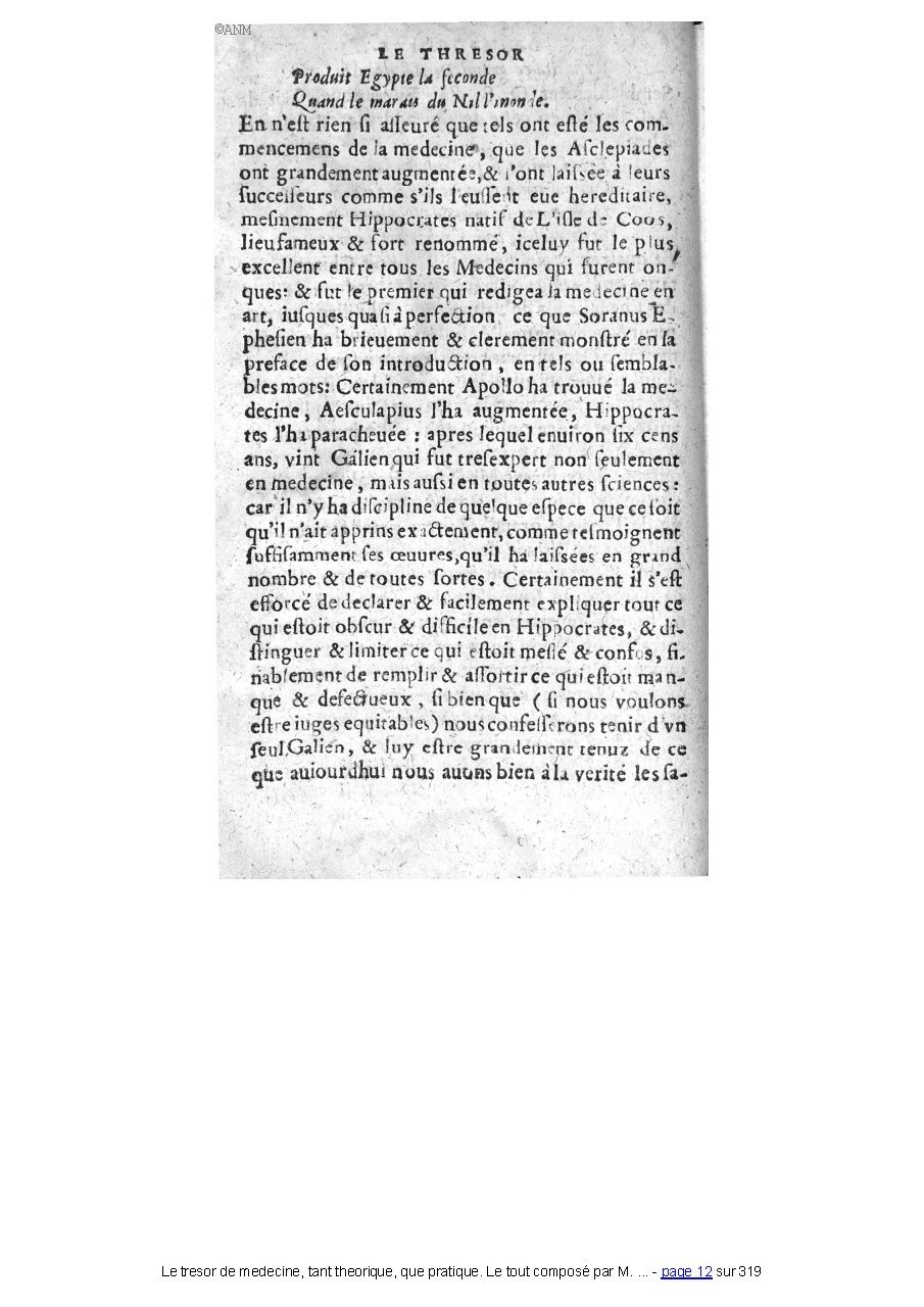 1560 - Pierre et Jan Moine - Trésor de médecine - Université Paris Cité