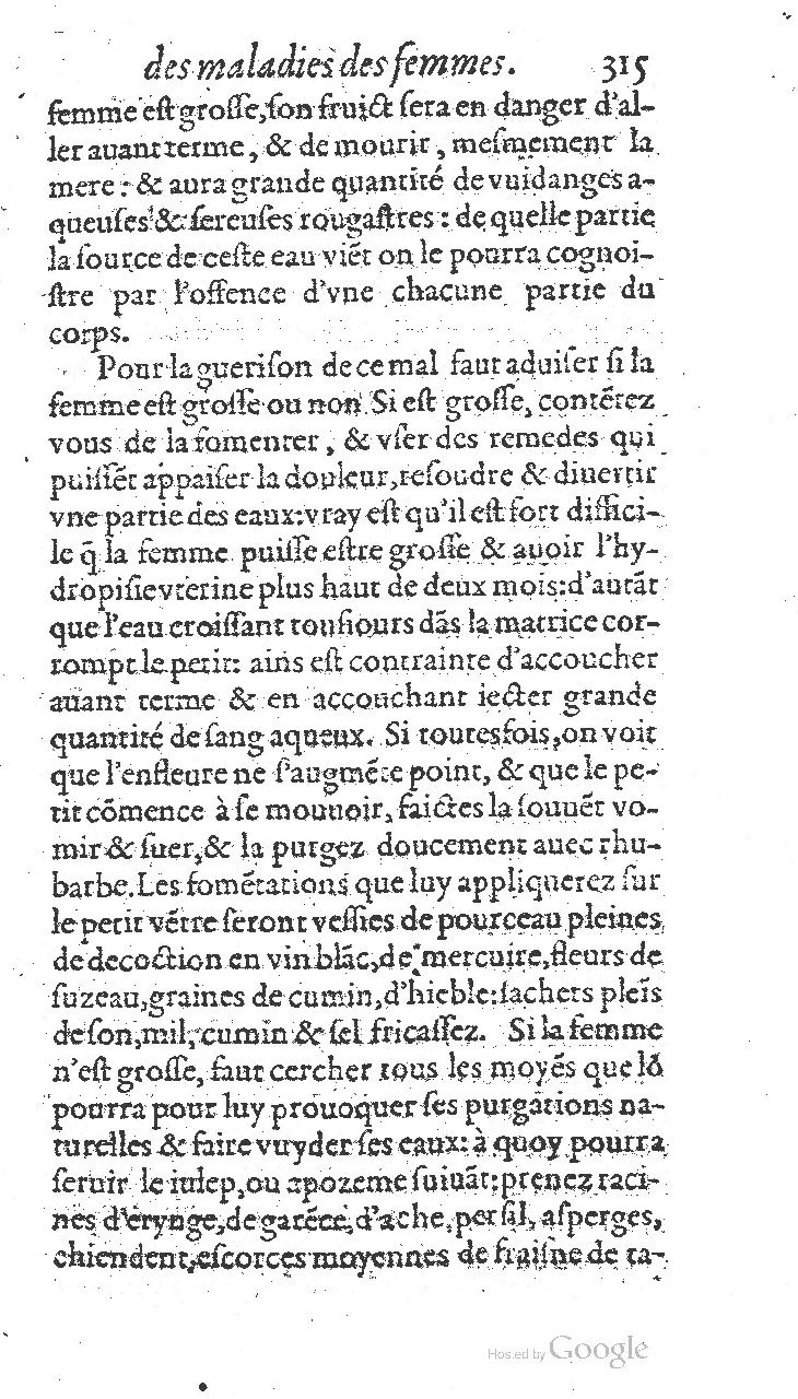 1585 - Jacques du Puis - Trésor des remèdes secrets pour les maladies des femmes - BnF
