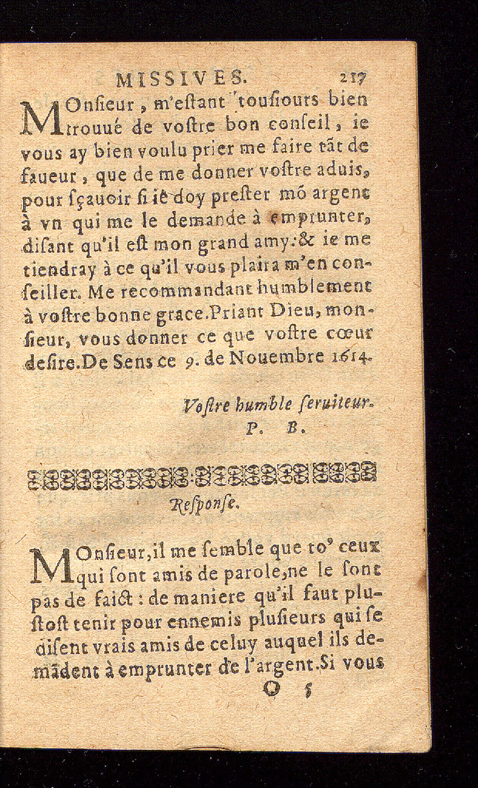 1614 - Barthélemy Vincent - Élite et Trésor des lettres missives - Bâle