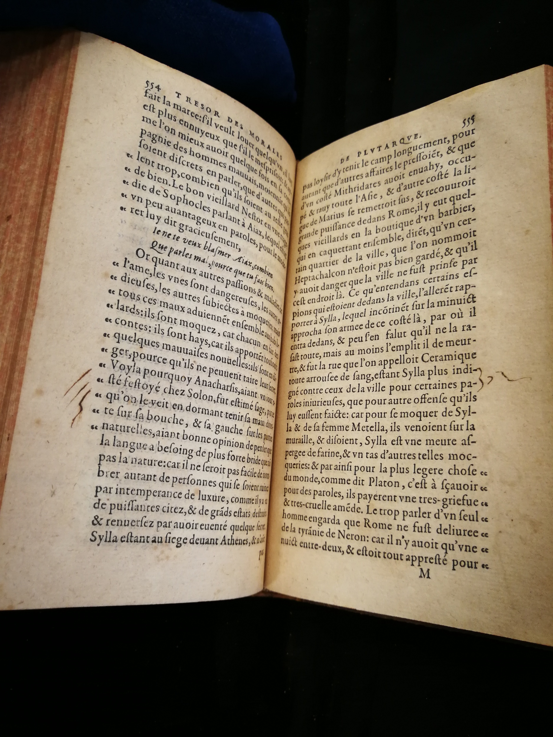 1577 - Jean Poupy - Trésor des morales de Plutarque - Les Méjanes, Aix-en-Provence