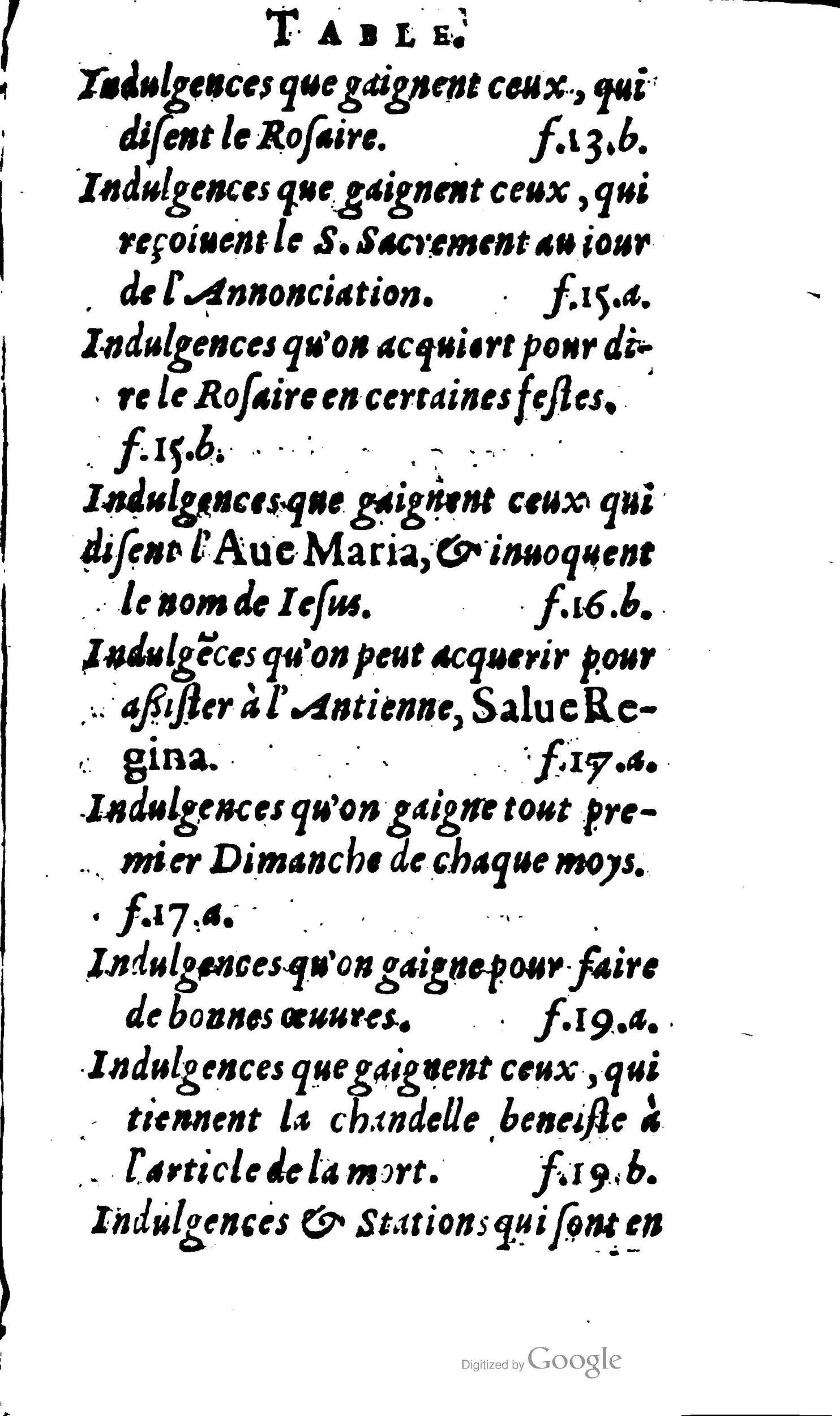 1604 - Jean Le Bouc - Trésor des indulgences du Saint Rosaire - BM Lyon 1604 - Jean Le Bouc - Trésor des indulgences du Saint Rosaire - BM Lyon