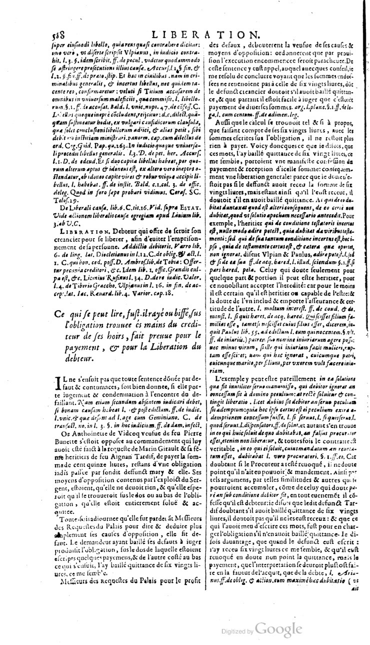 1629 - Veuve Nicolas Buon - Trésor du droit français (29620 T. 2) - BM Lyon