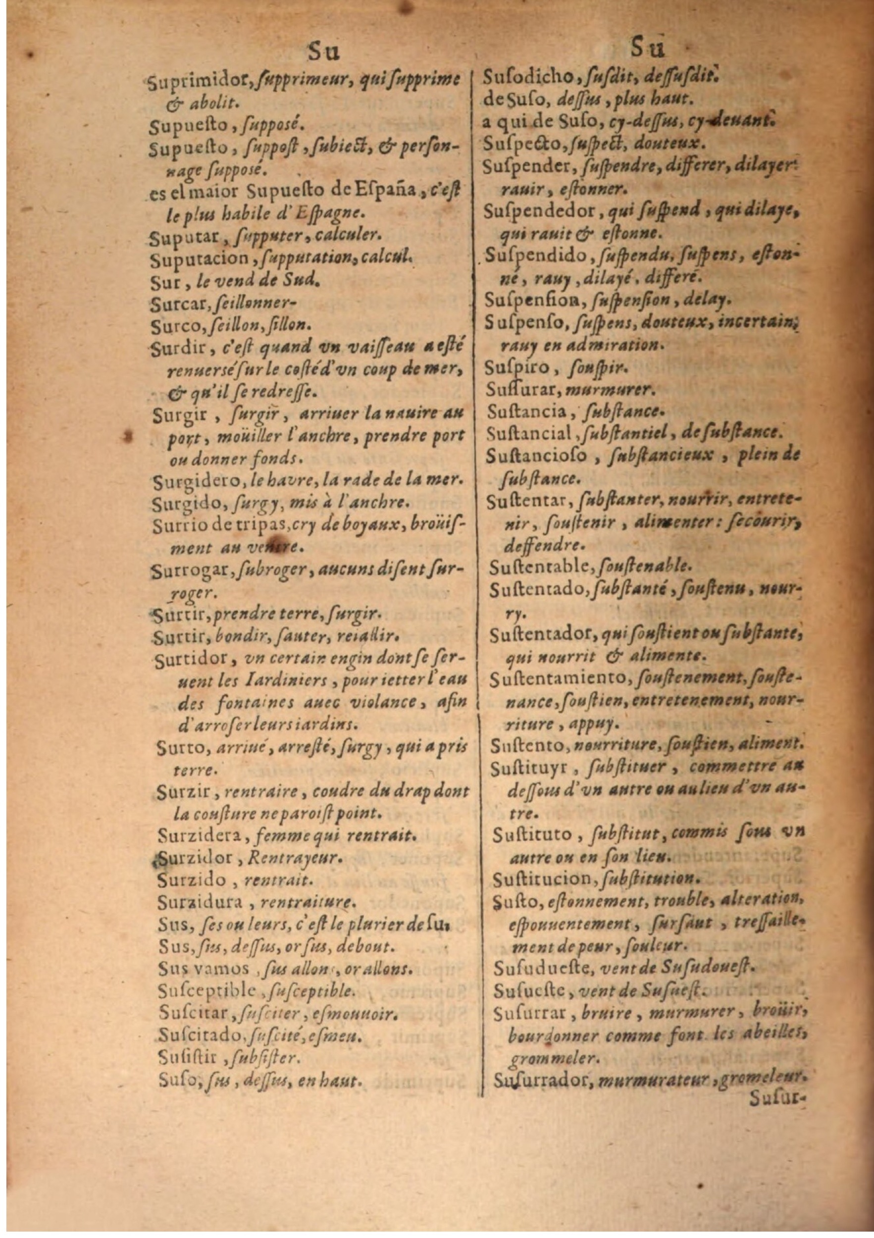 1645 - A. de Sommaville et A. Courbé - Trésor des deux langues espagnole et française - BSB Munich