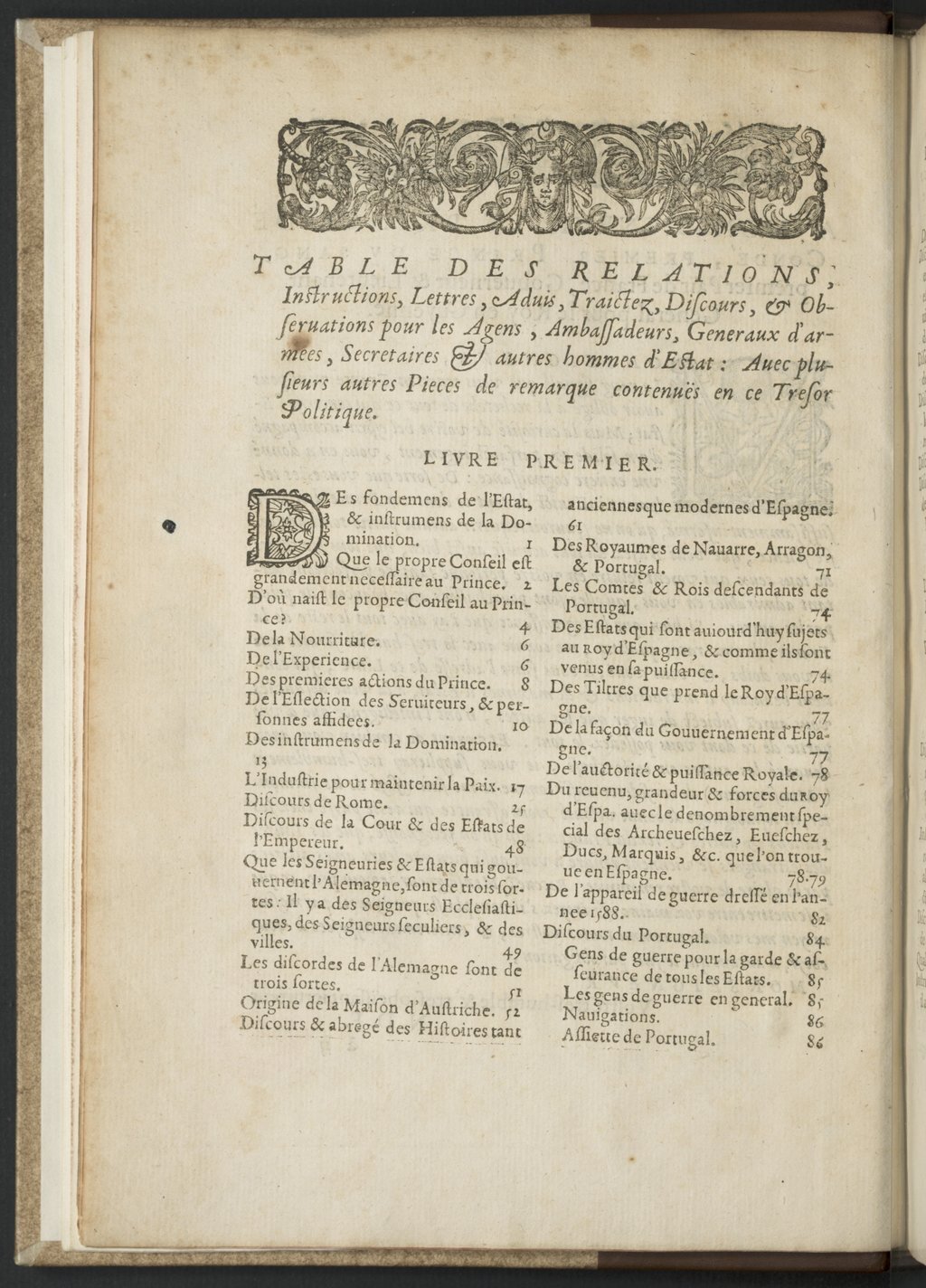 1608 - Nicolas Du Fossé - Trésor politique - BnF Tolbiac