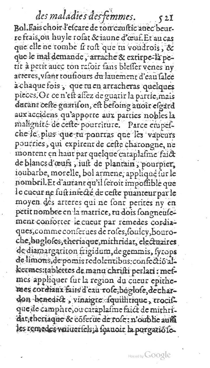 1585 - Jacques du Puis - Trésor des remèdes secrets pour les maladies des femmes - BnF