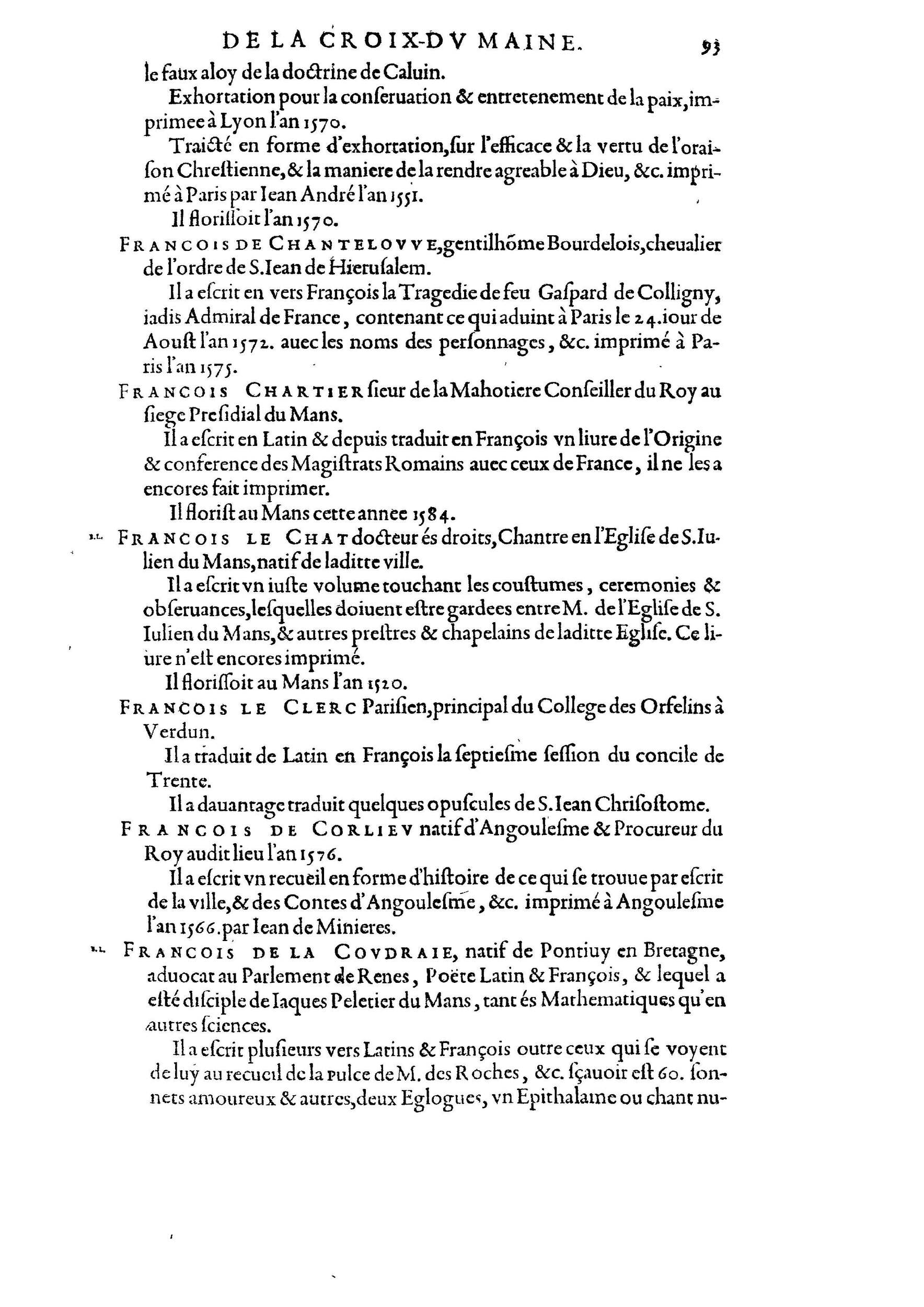 1584 - Abel L&#039;Angelier - Bibliothèques françaises - BnF