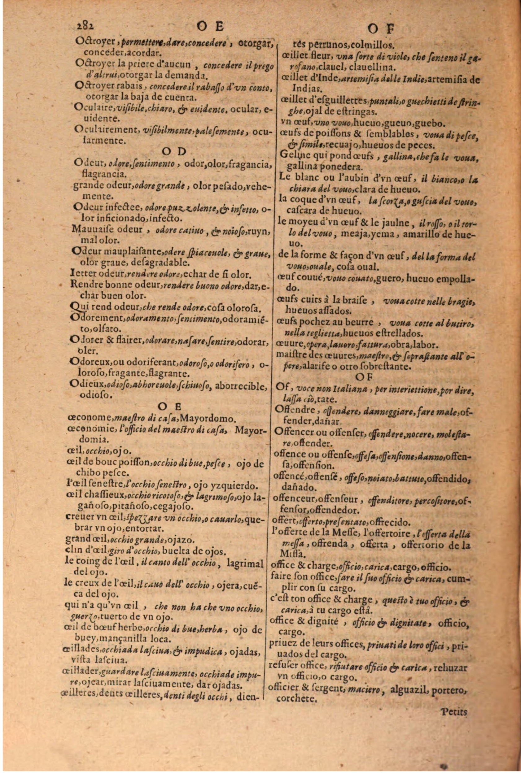1616 - Pierre de la Rovière - Trésor des trois langues (Seconde partie) - BSB Munich