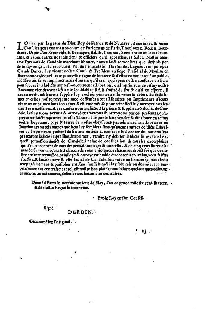 1613 - Matthieu Berjon - Trésor de l’histoire des langues de cet univers - BM Lyon