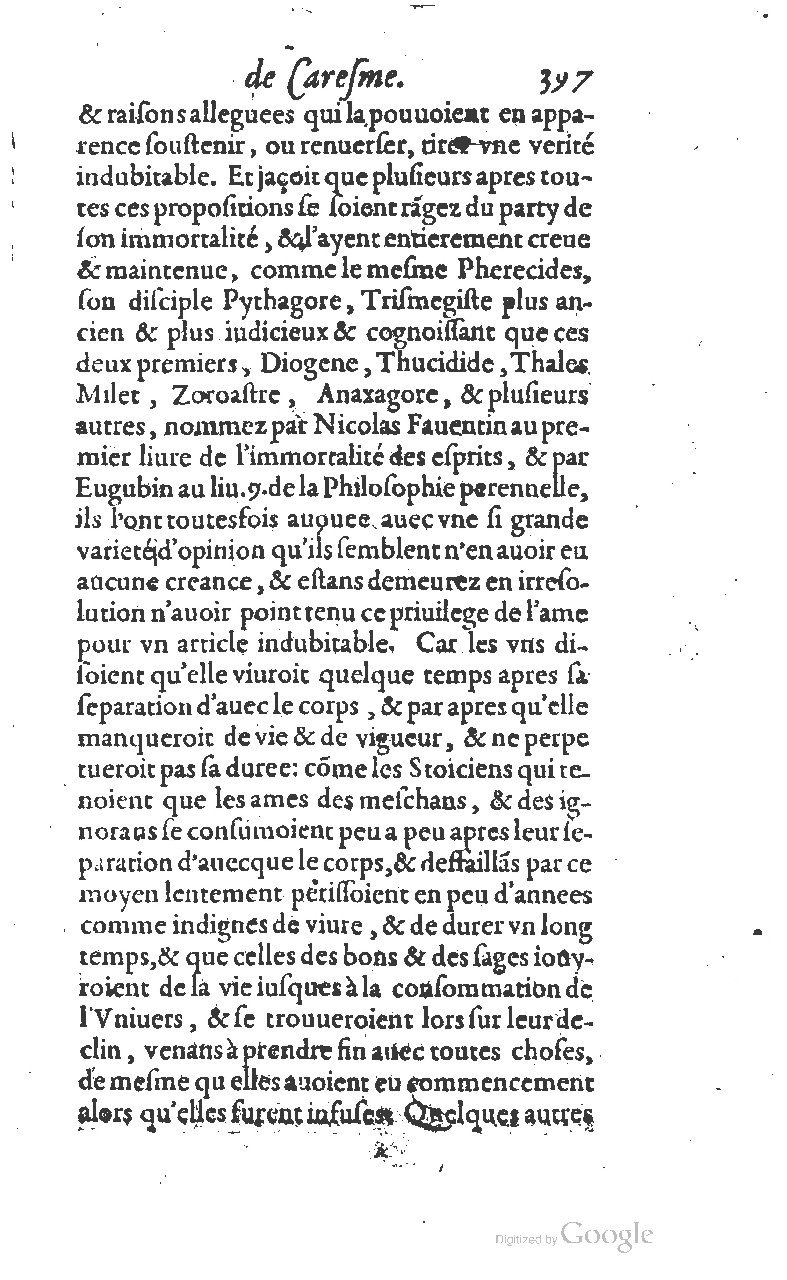 1607 - Nicolas Du Fossé - Trésor quadragésimal - T 01 - BM Lyon
