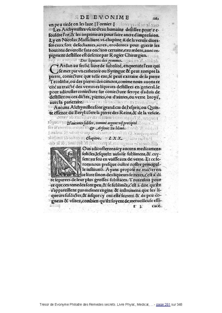 1555 - Balthazar Arnoullet - Trésor d’Évonyme Philiatre - Université Paris Cité