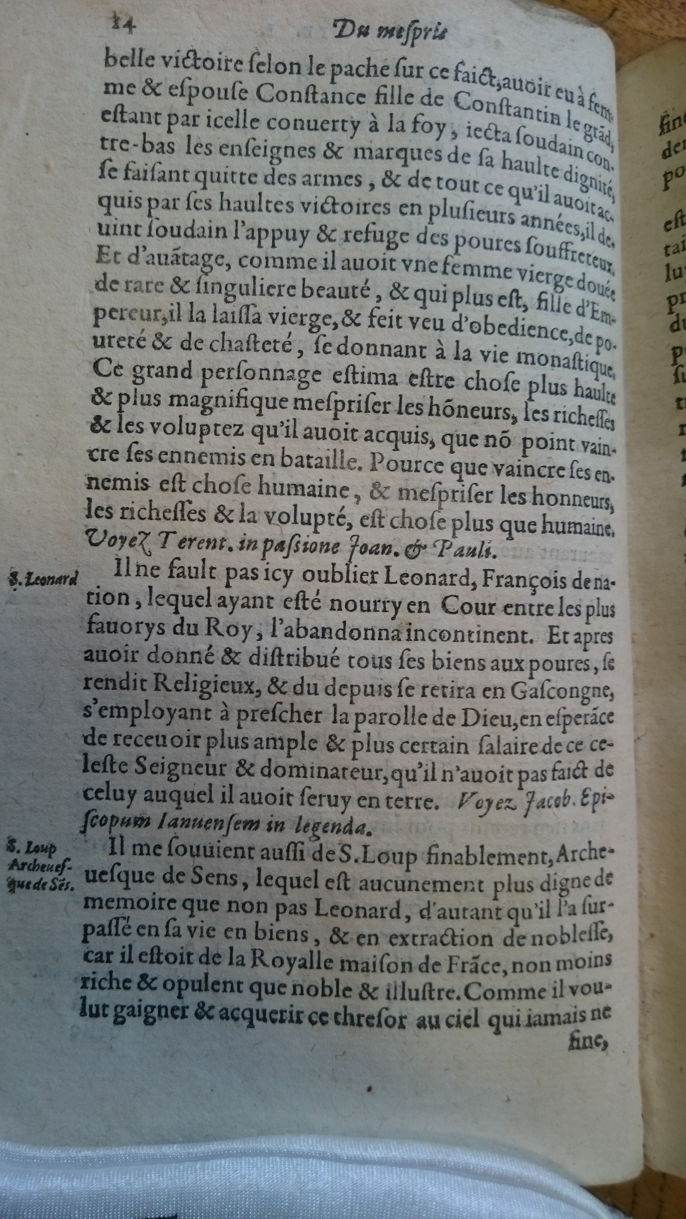 1585 - Jean Bogard - Trésor des faits et dits mémorables des hommes saints et illustres - Douai Quincy
