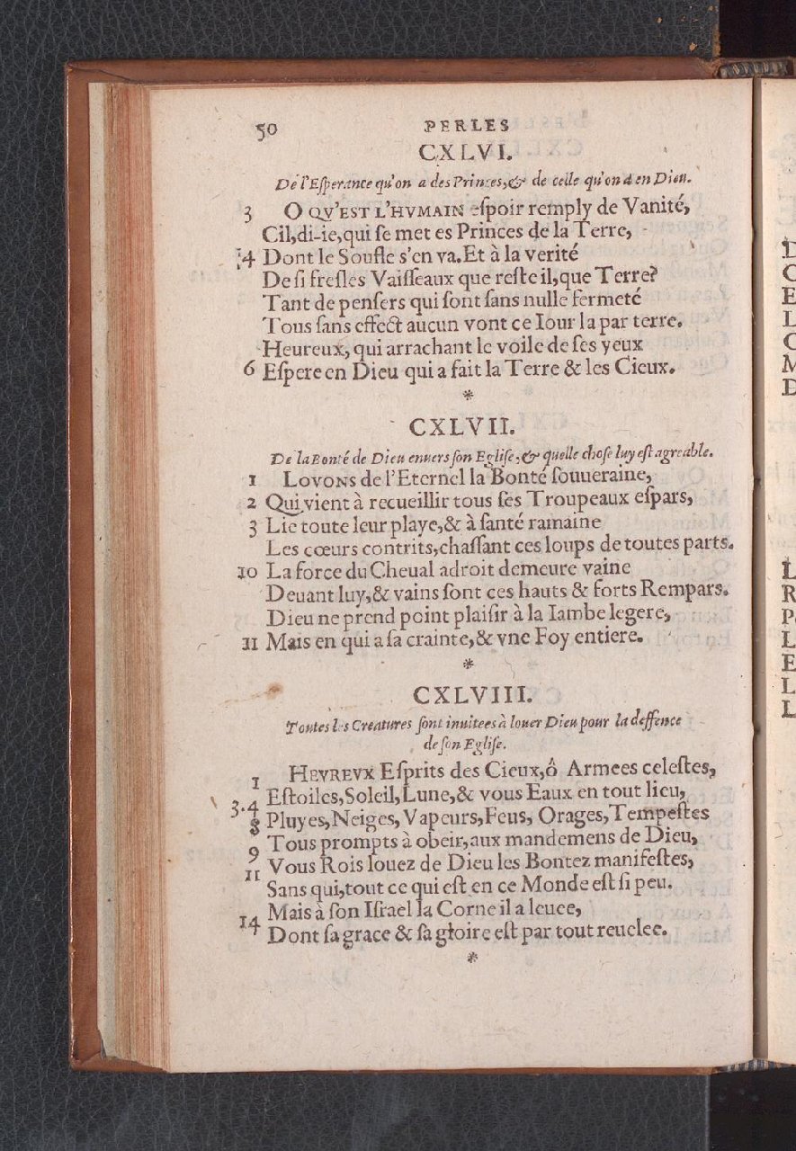 1577 - Jean de Laon - Trésor des 150 psaumes de David - Genève