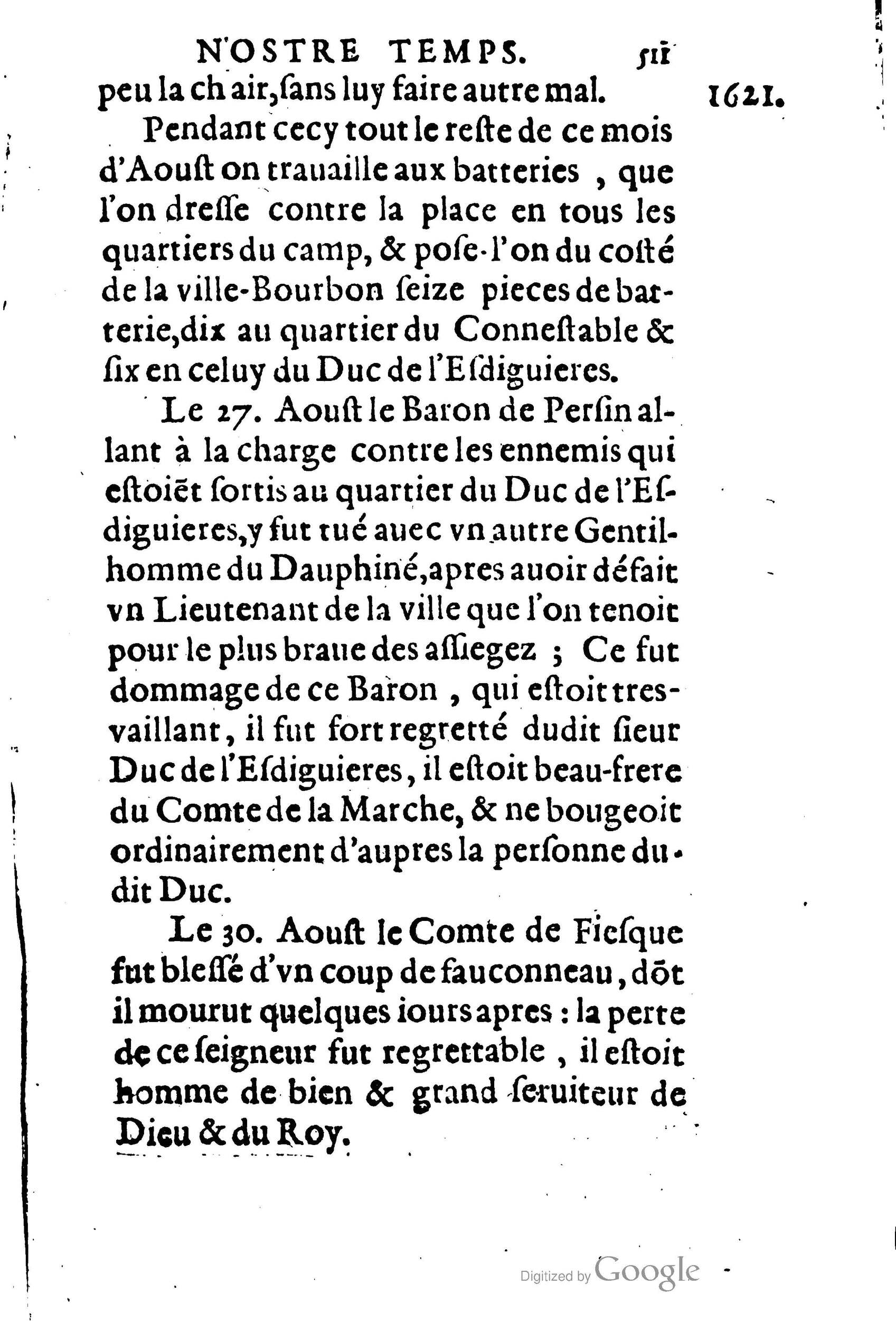 1623 - Joseph Bouillerot - Trésor de l’histoire générale de notre temps - BM Lyon