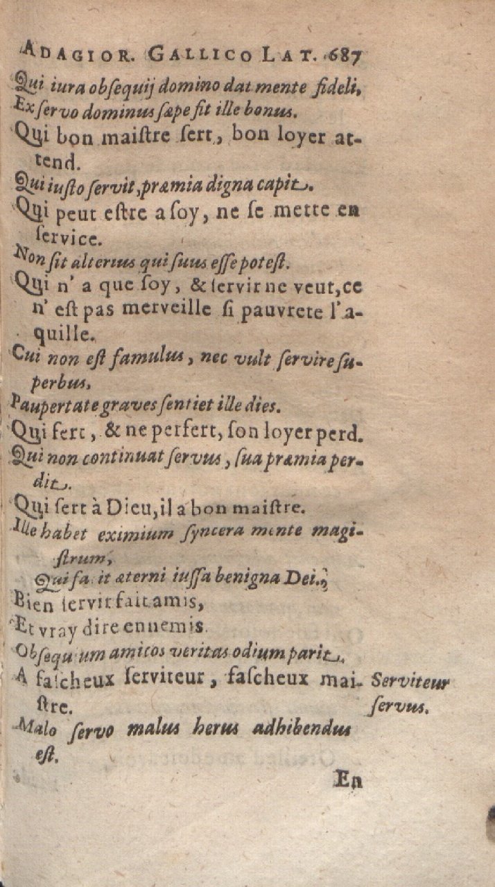 1612 - Dominicus Custos - Trésor des proverbes français  - Bibliopol-Olomuc