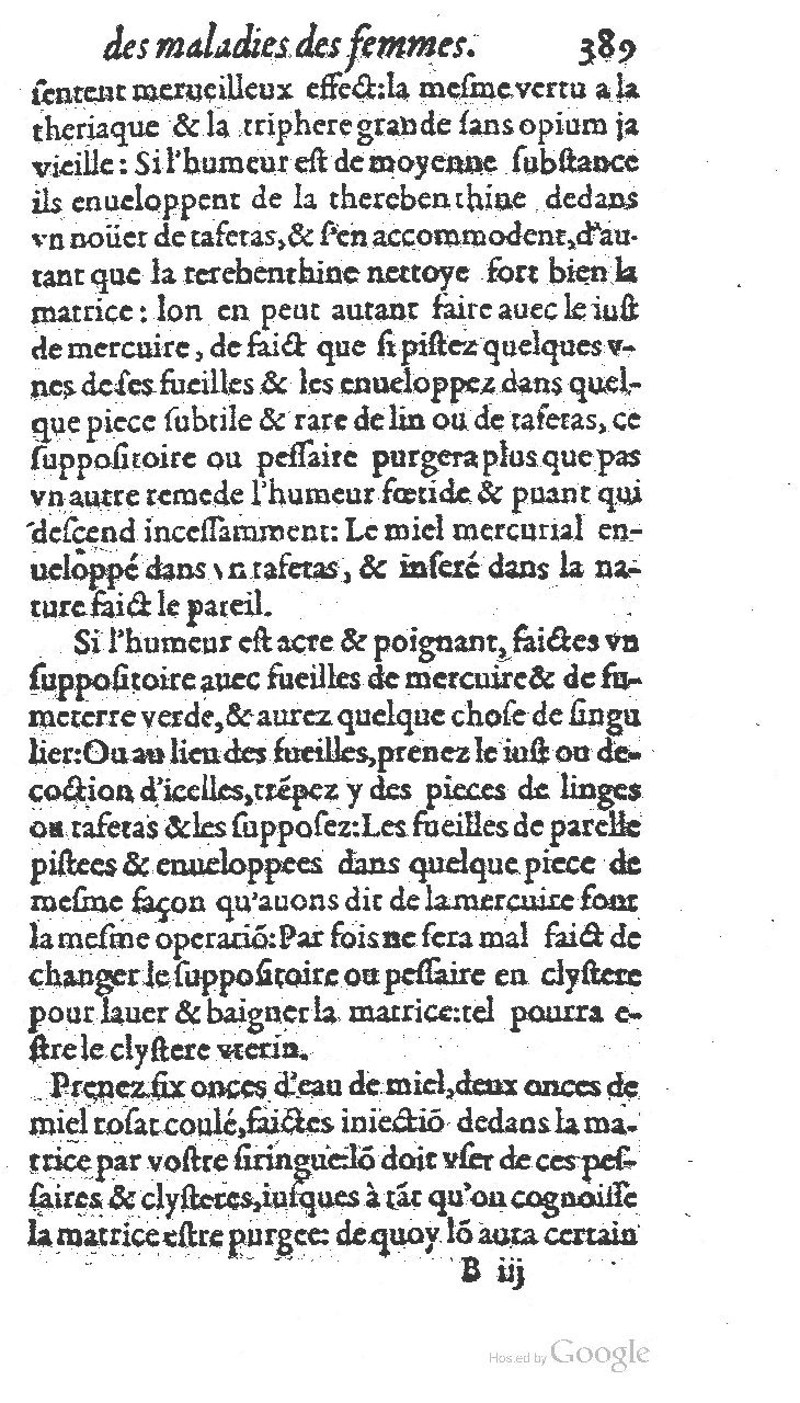 1585 - Jacques du Puis - Trésor des remèdes secrets pour les maladies des femmes - BnF