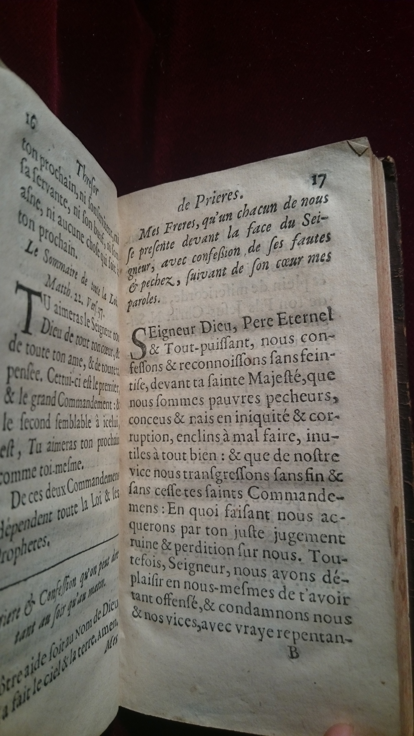 1650 - Louis Vendosme - Trésor des prières, méditations et instructions chrétiennes - BM Amiens