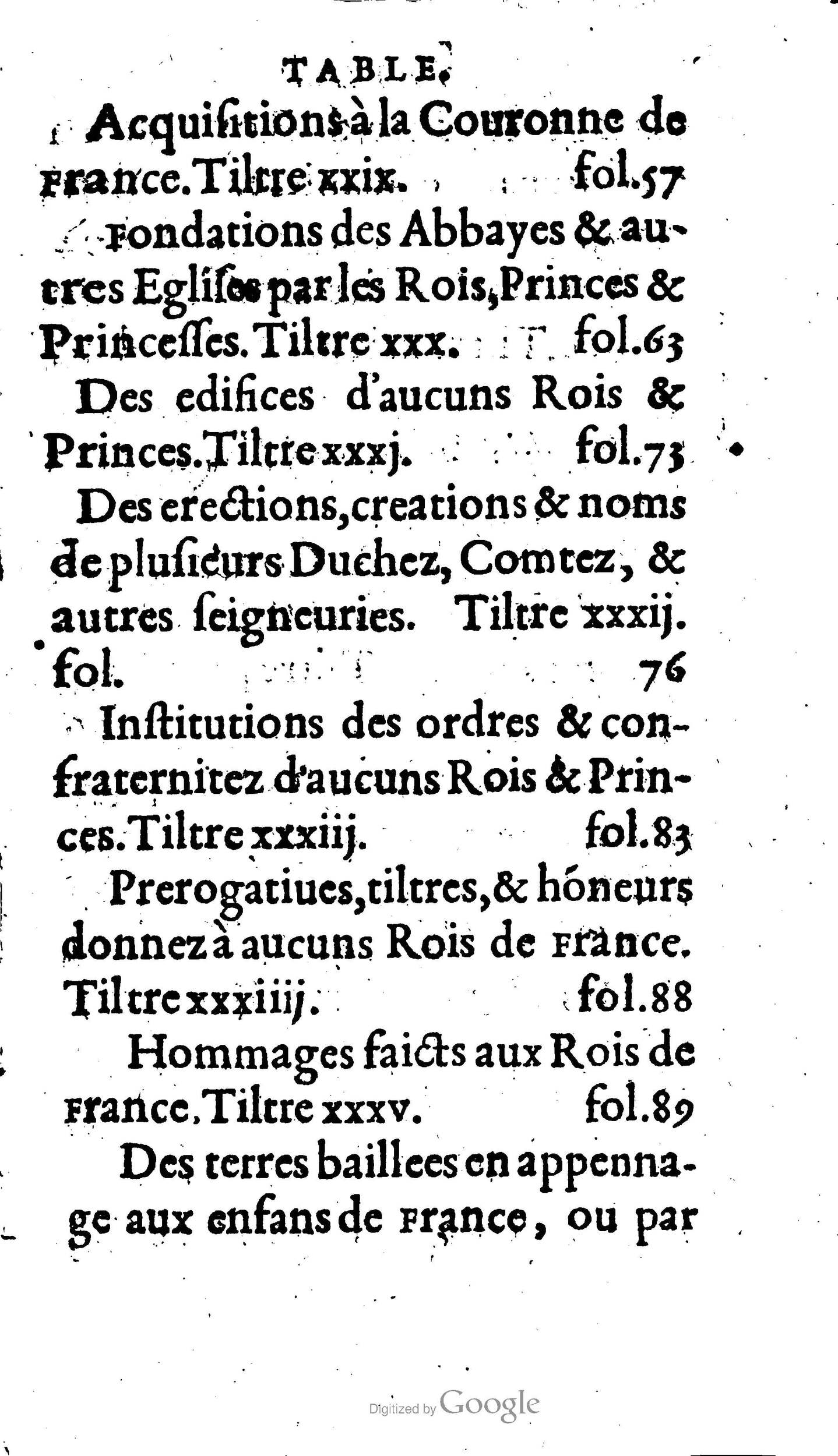 1604 - Galiot Corrozet - Trésor des histoires de France - BNC Florence