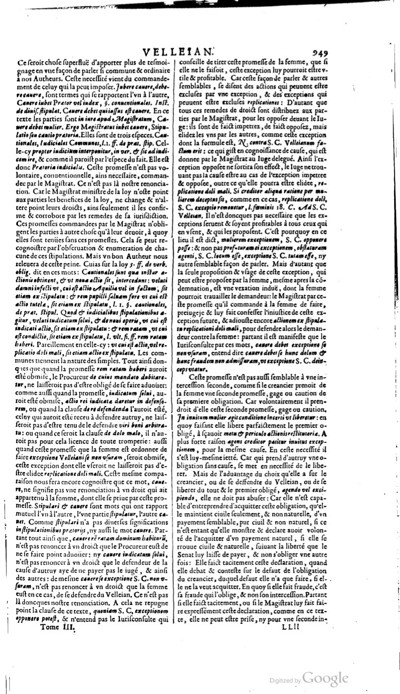 1629 - Veuve Nicolas Buon - Trésor du droit français (21754 T. 3) - BM Lyon