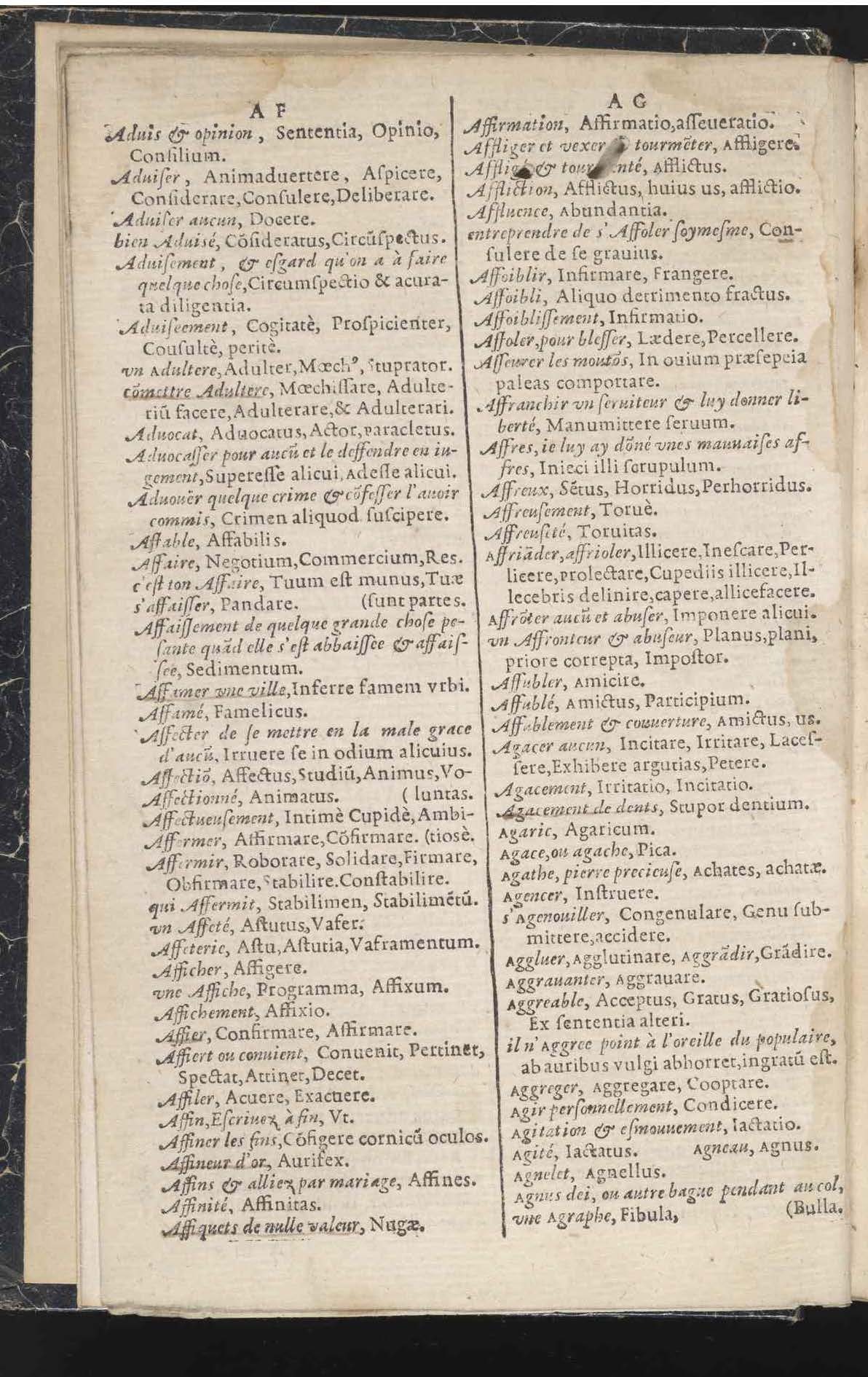1597 - Richard Aubert - Trésor des mots et traits français - Den Haag 1597 - Richard Aubert - Trésor des mots et traits français - Den Haag