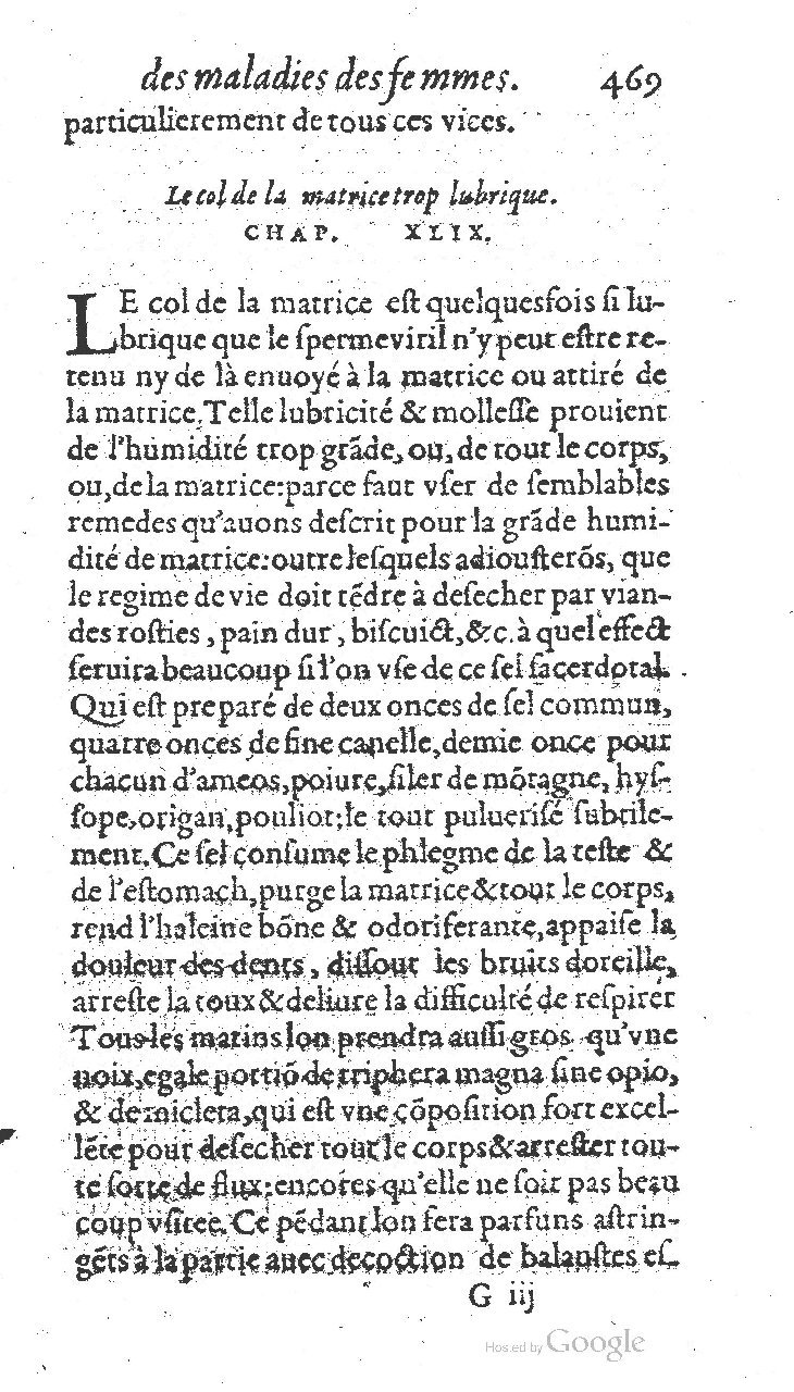 1585 - Jacques du Puis - Trésor des remèdes secrets pour les maladies des femmes - BnF