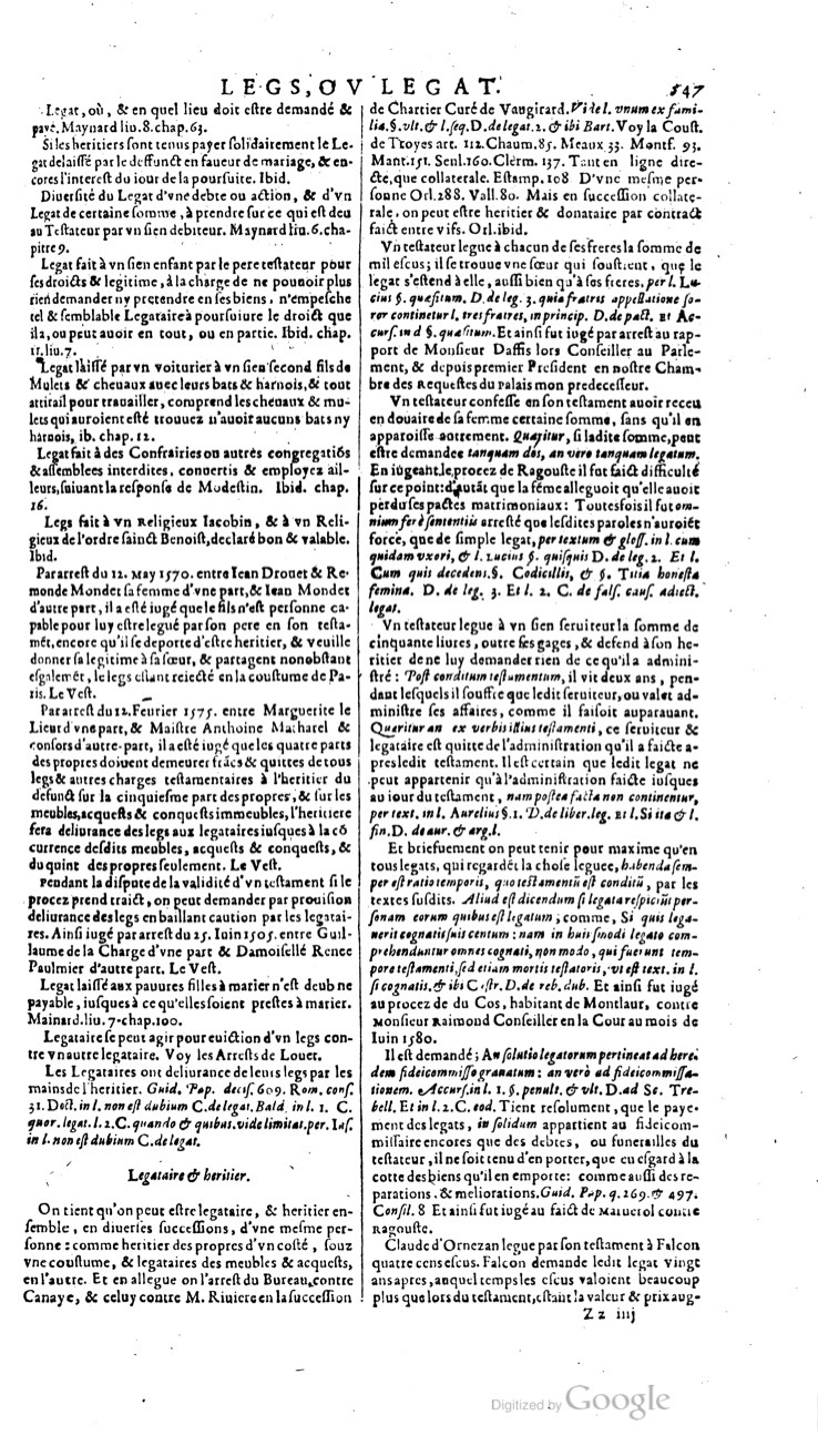 1629 - Veuve Nicolas Buon - Trésor du droit français (21754 T. 2) - BM Lyon