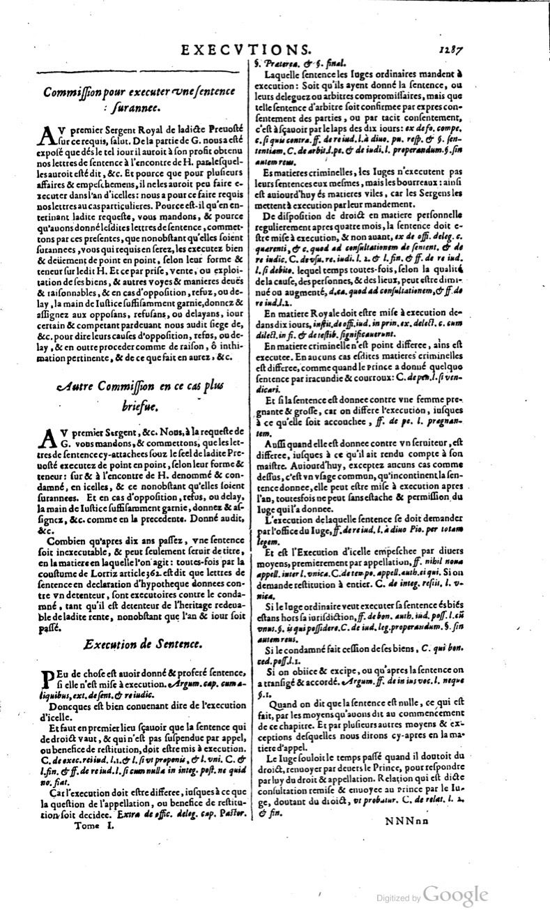 1629 - Veuve Nicolas Buon - Trésor du droit français (21754 T. 1) - BM Lyon