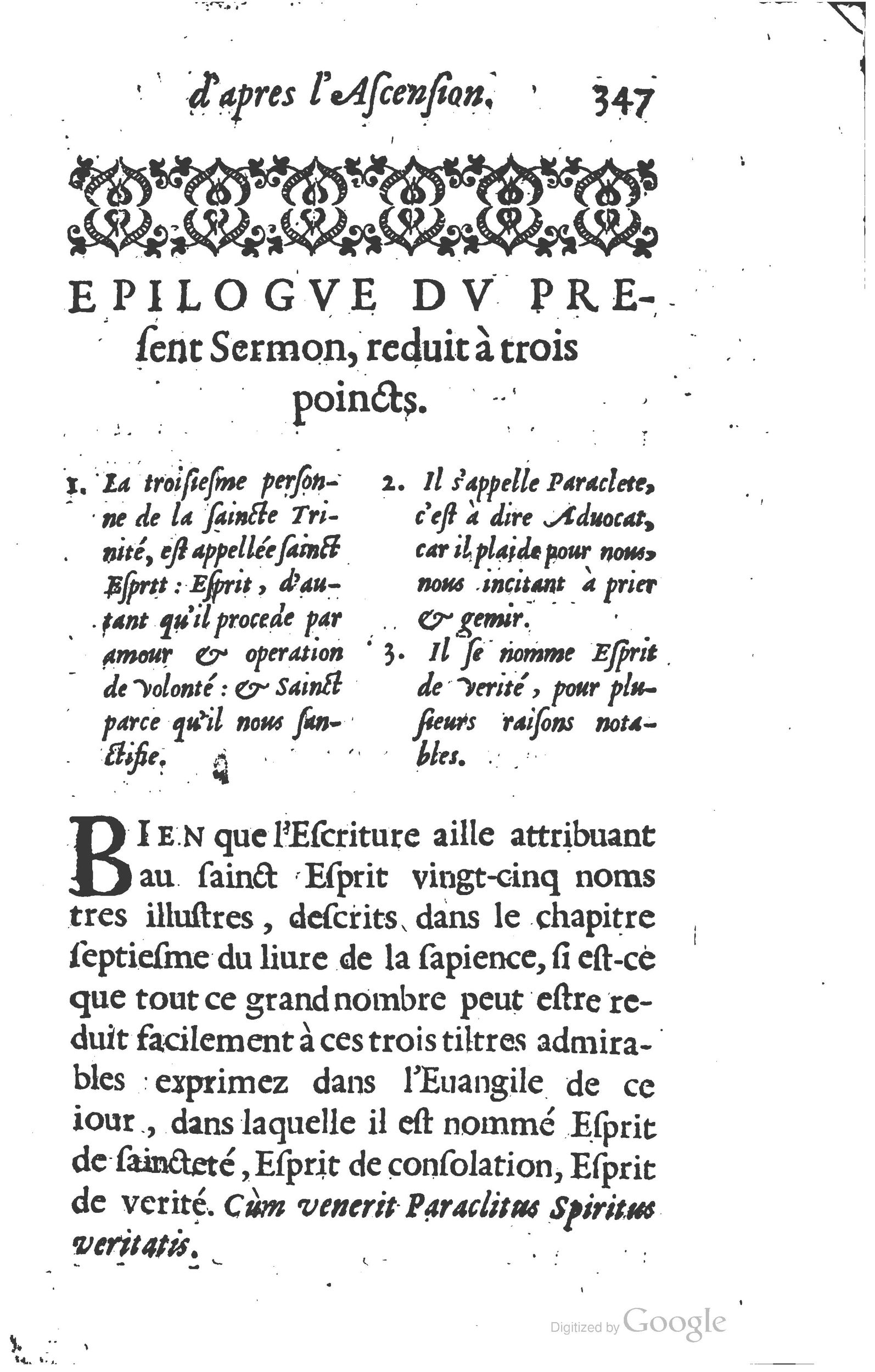 1629 - Manassés de Préaulx - Sermons ou Trésors de la piété chrétienne - BM Lyon