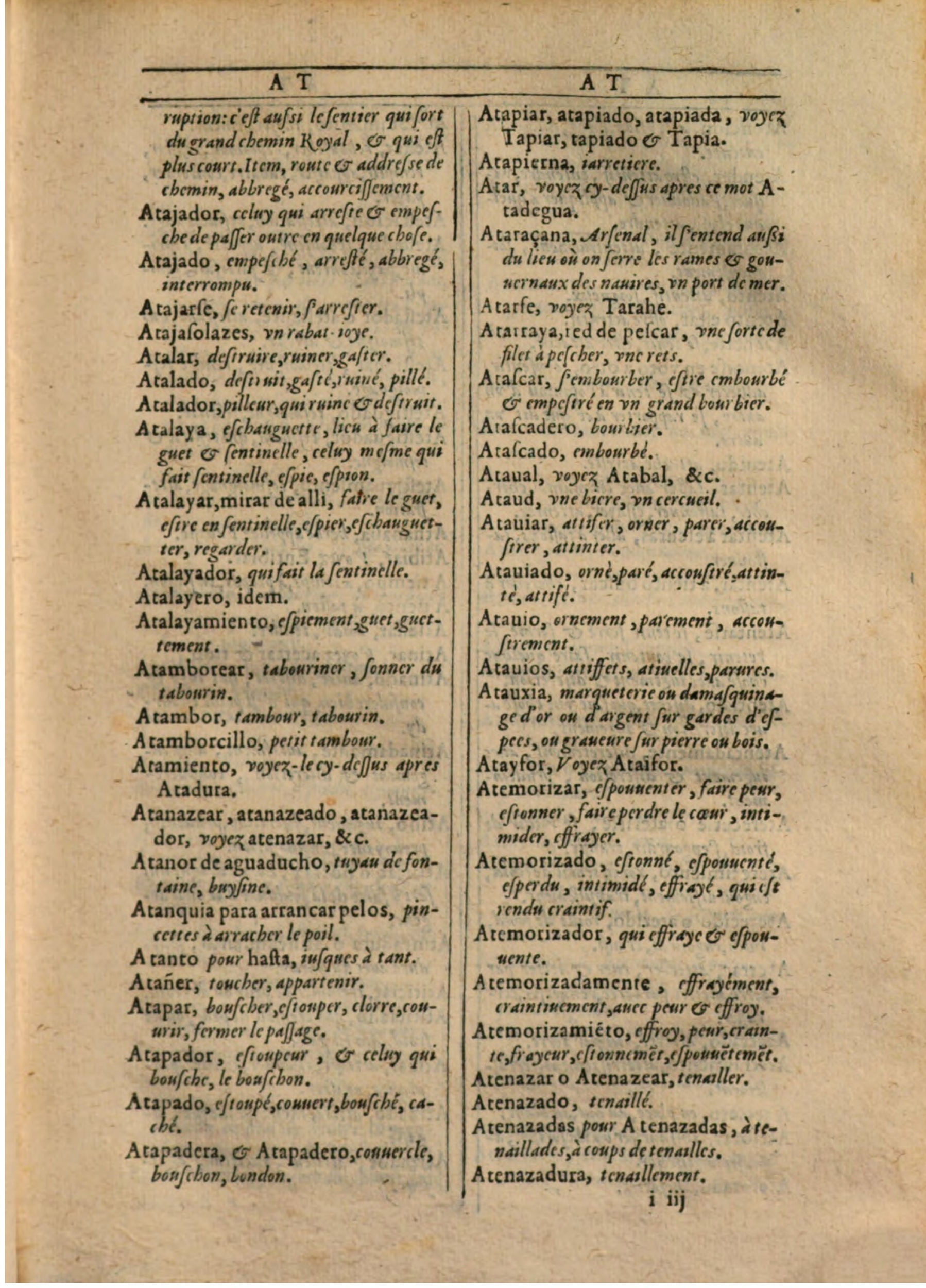 1607 - Marc Orry - Trésor des deux langues espagnole et française (Première partie) - BSB Munich 1607 - Marc Orry - Trésor des deux langues espagnole et française (Première partie) - BSB Munich