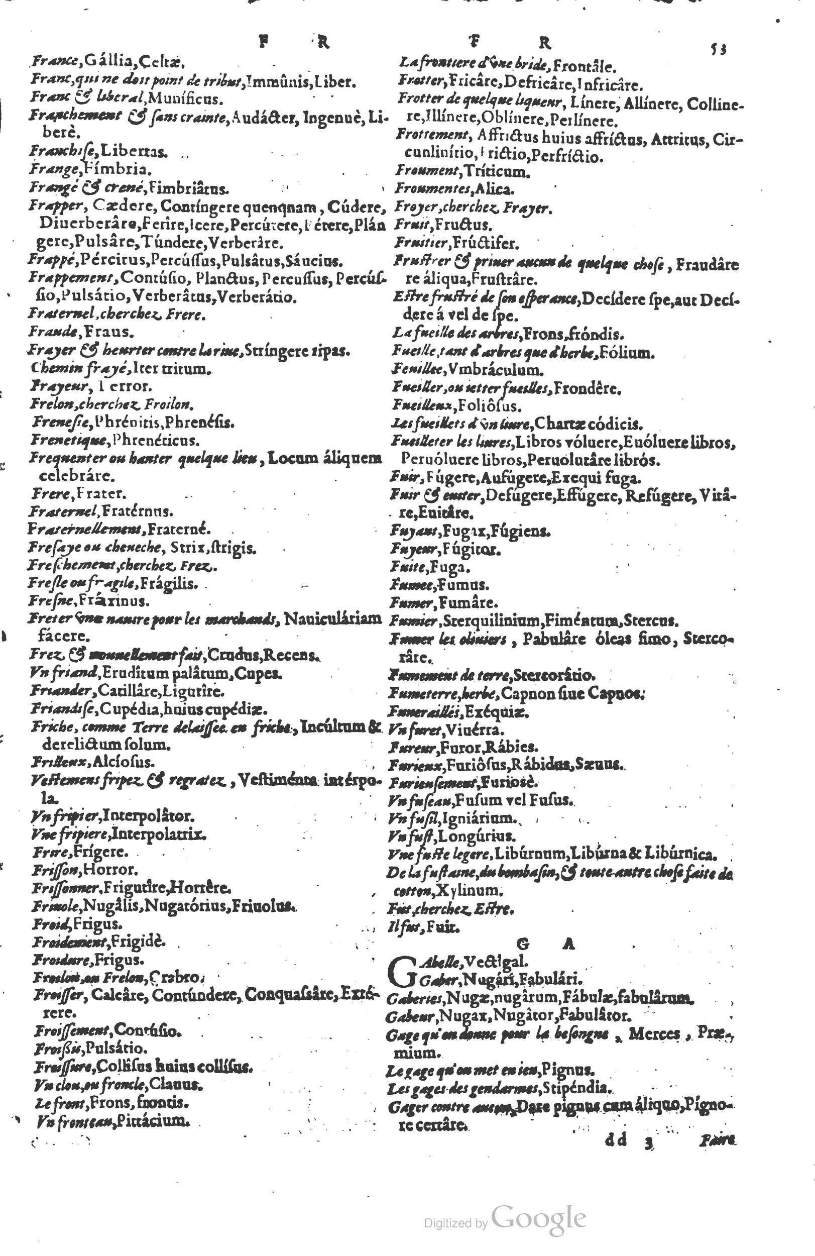 1578 - Louis Cloquemin - Trésor des mots et traits français - BSB Munich