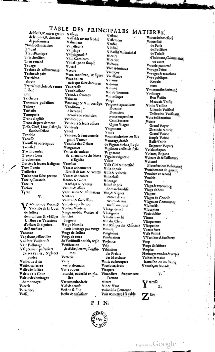 1629 - Veuve Nicolas Buon - Trésor du droit français (21754 T. 3) - BM Lyon