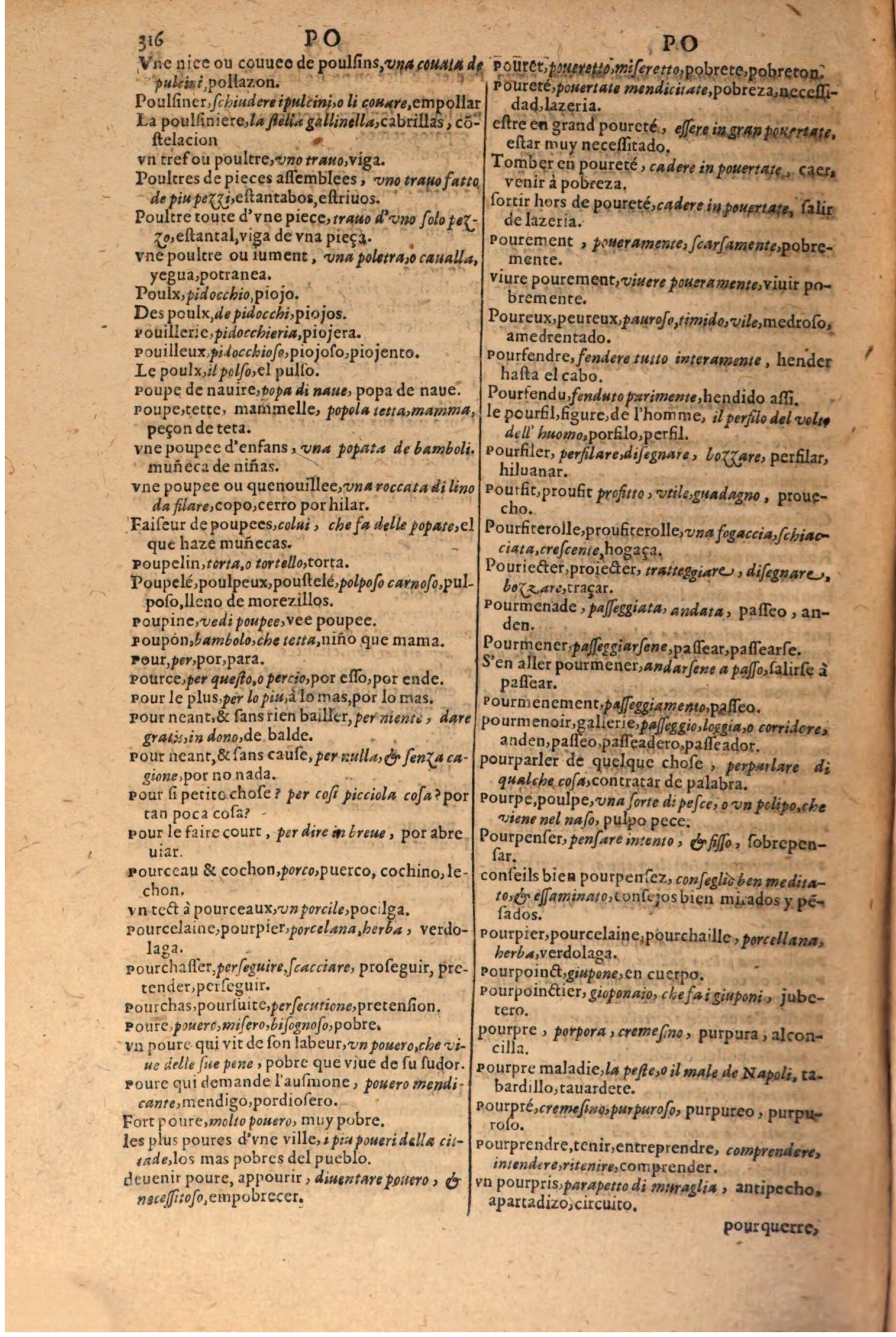 1616 - Pierre de la Rovière - Trésor des trois langues (Seconde partie) - BSB Munich