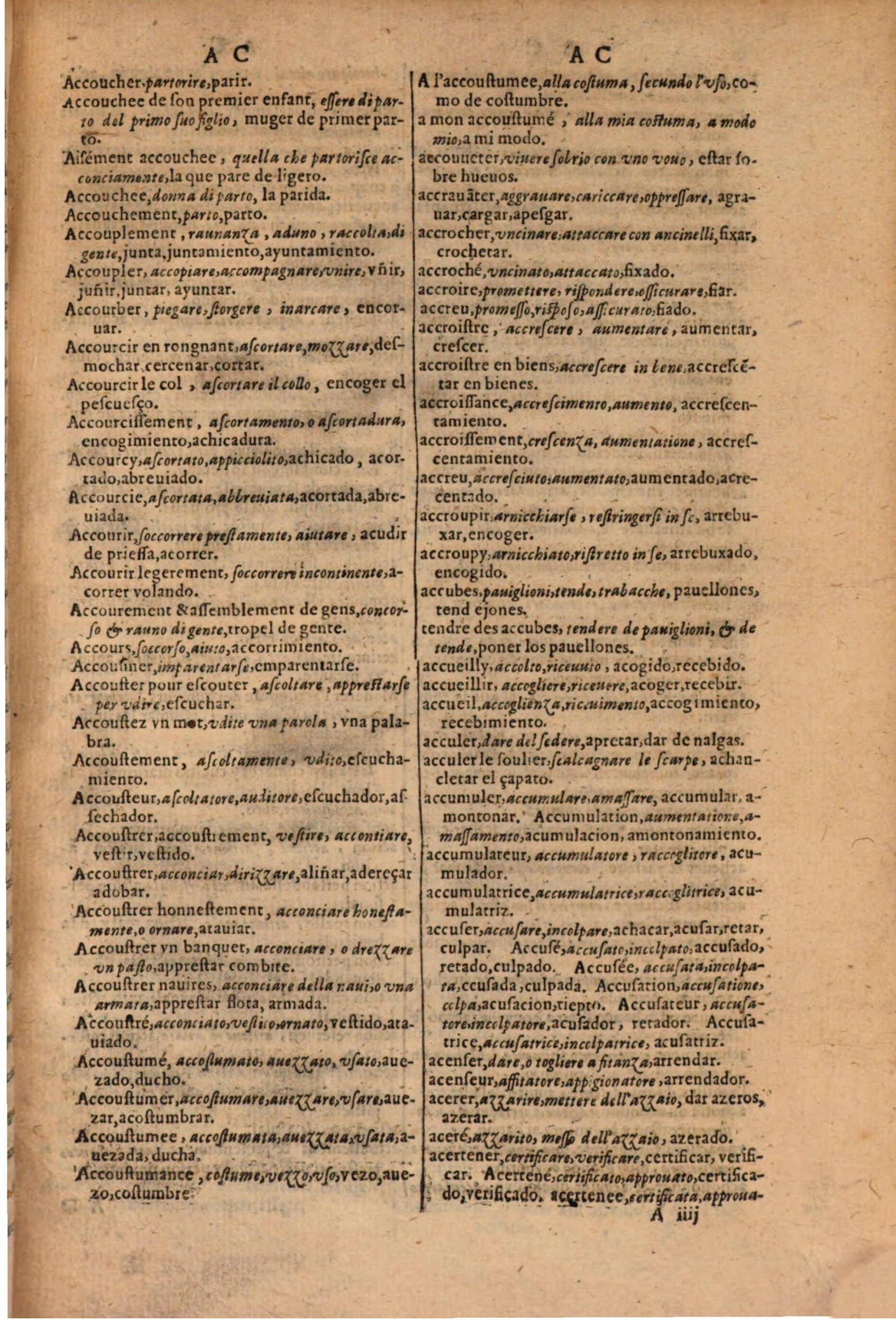 1616 - Pierre de la Rovière - Trésor des trois langues (Seconde partie) - BSB Munich