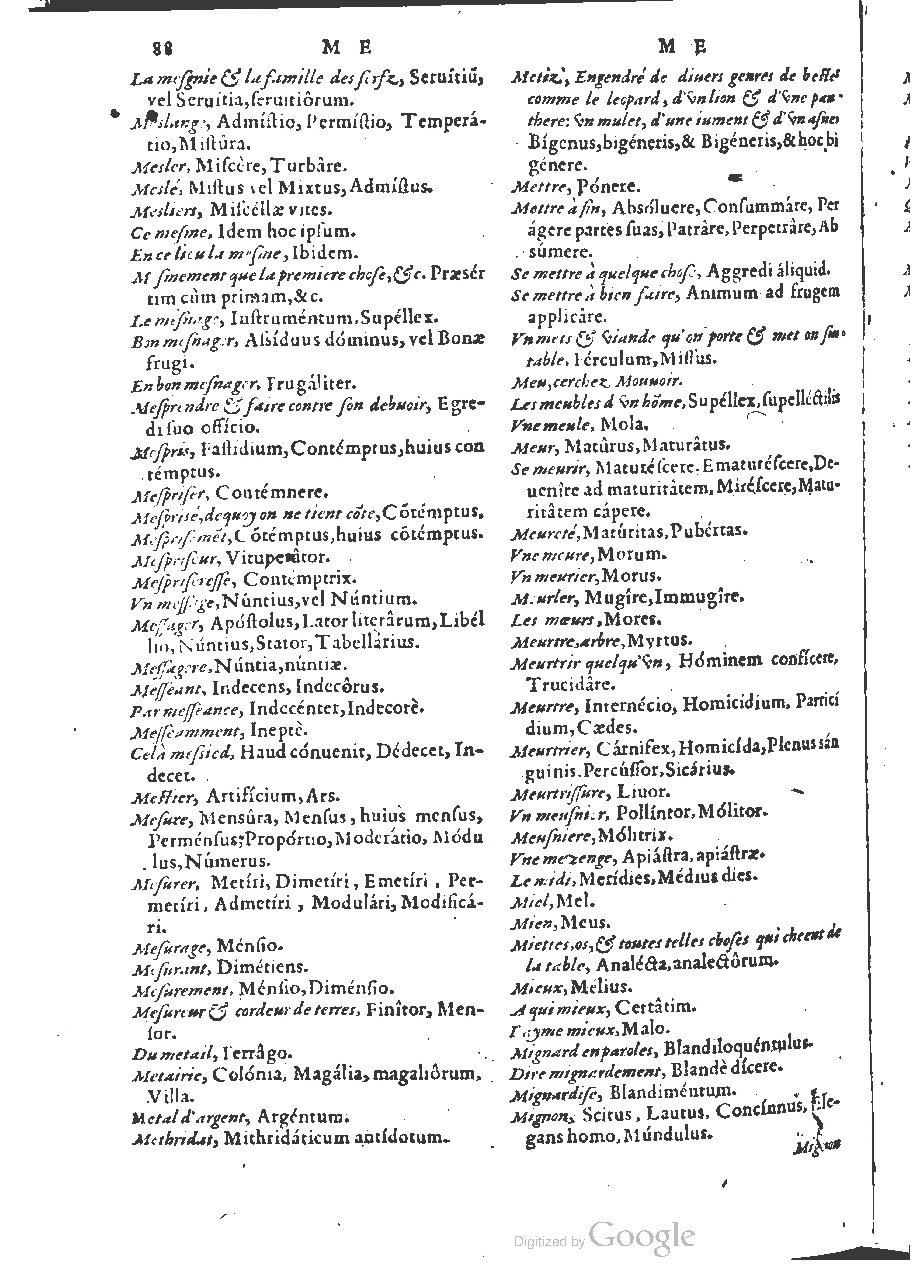 1564 - Henri Hylaire et Louis Cloquemin - Trésor des mots et traits français - BSB Munich