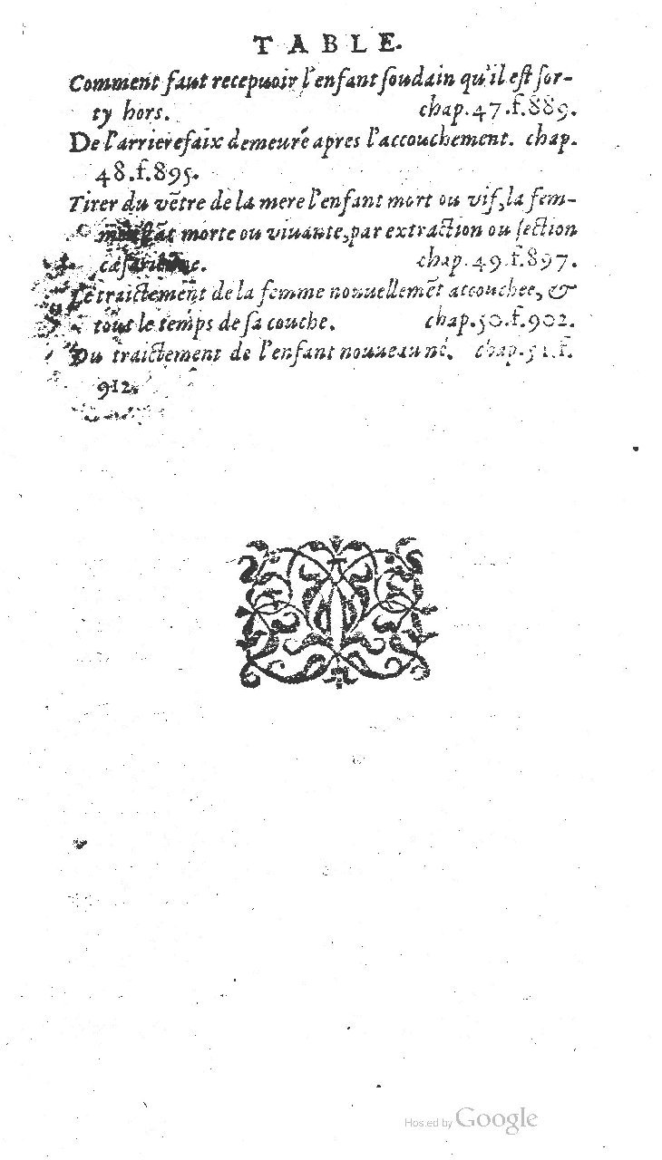 1585 - Jacques du Puis - Trésor des remèdes secrets pour les maladies des femmes - BnF